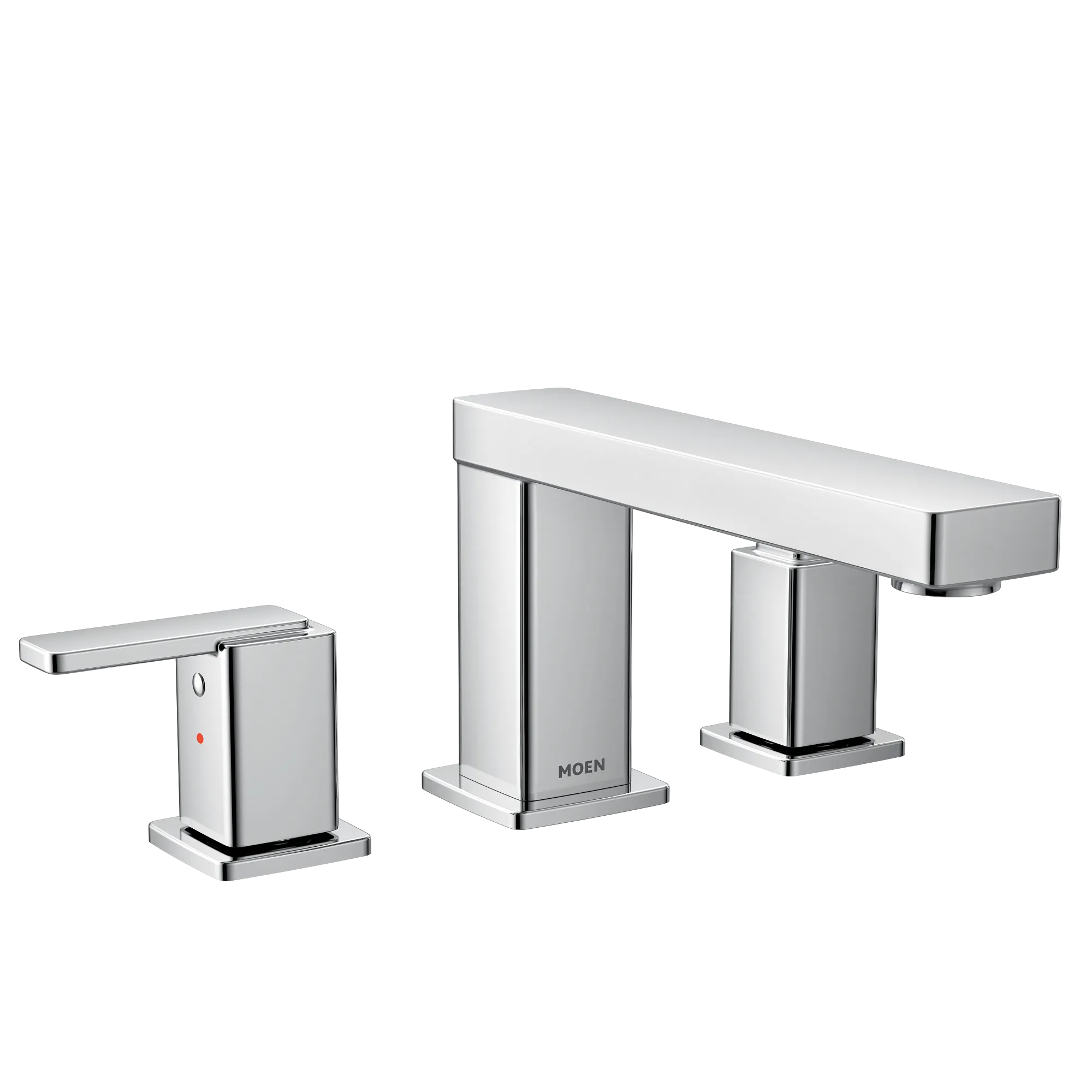 Chrome two-handle non diverter roman tub faucet - Image 2