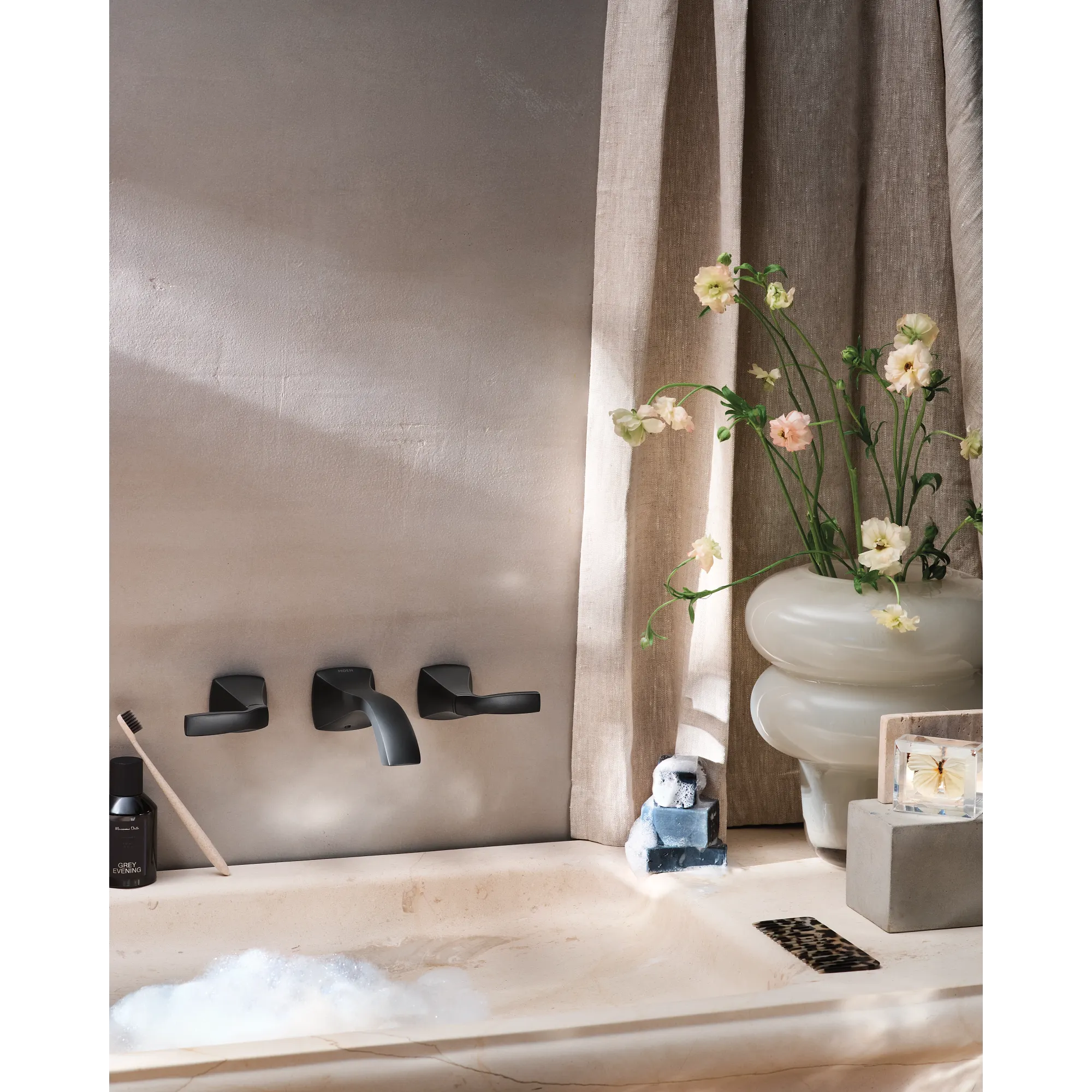 Voss Chrome Two-Handle Wall Mount Bathroom Faucet - Image 16