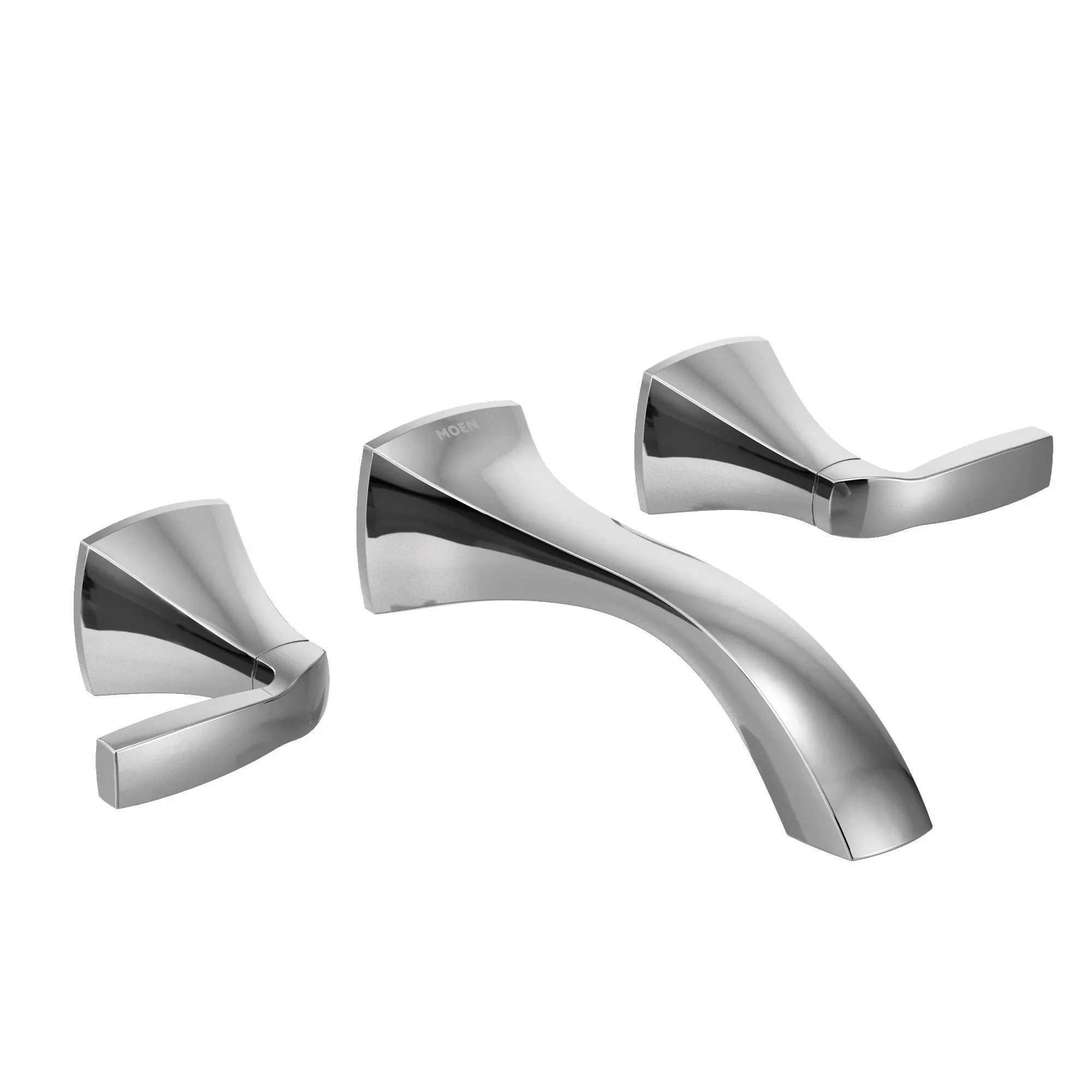 Voss Chrome Two-Handle Wall Mount Bathroom Faucet - Image 2