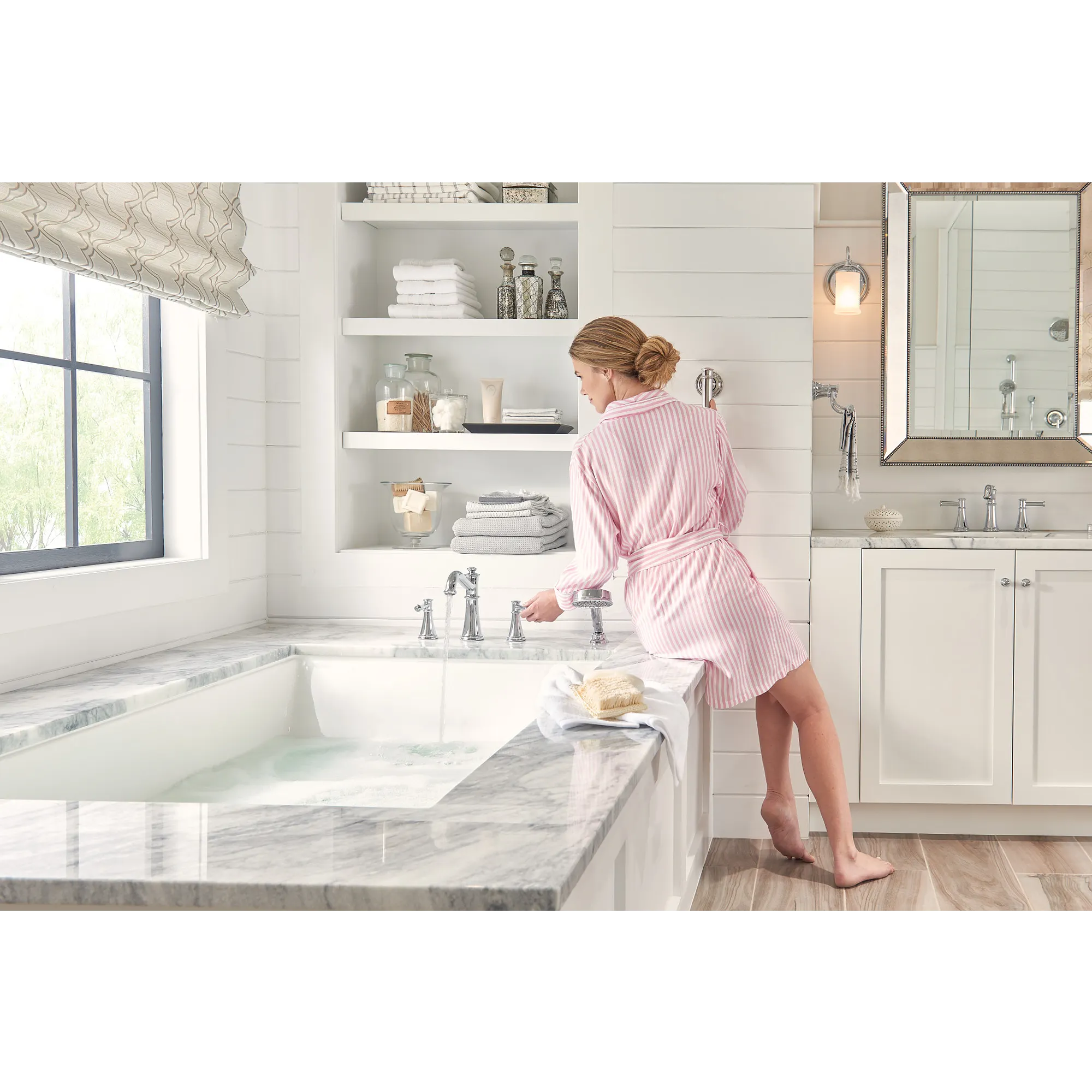Belfield Chrome Two-Handle Non-Diverter Roman Tub Faucet - Image 15