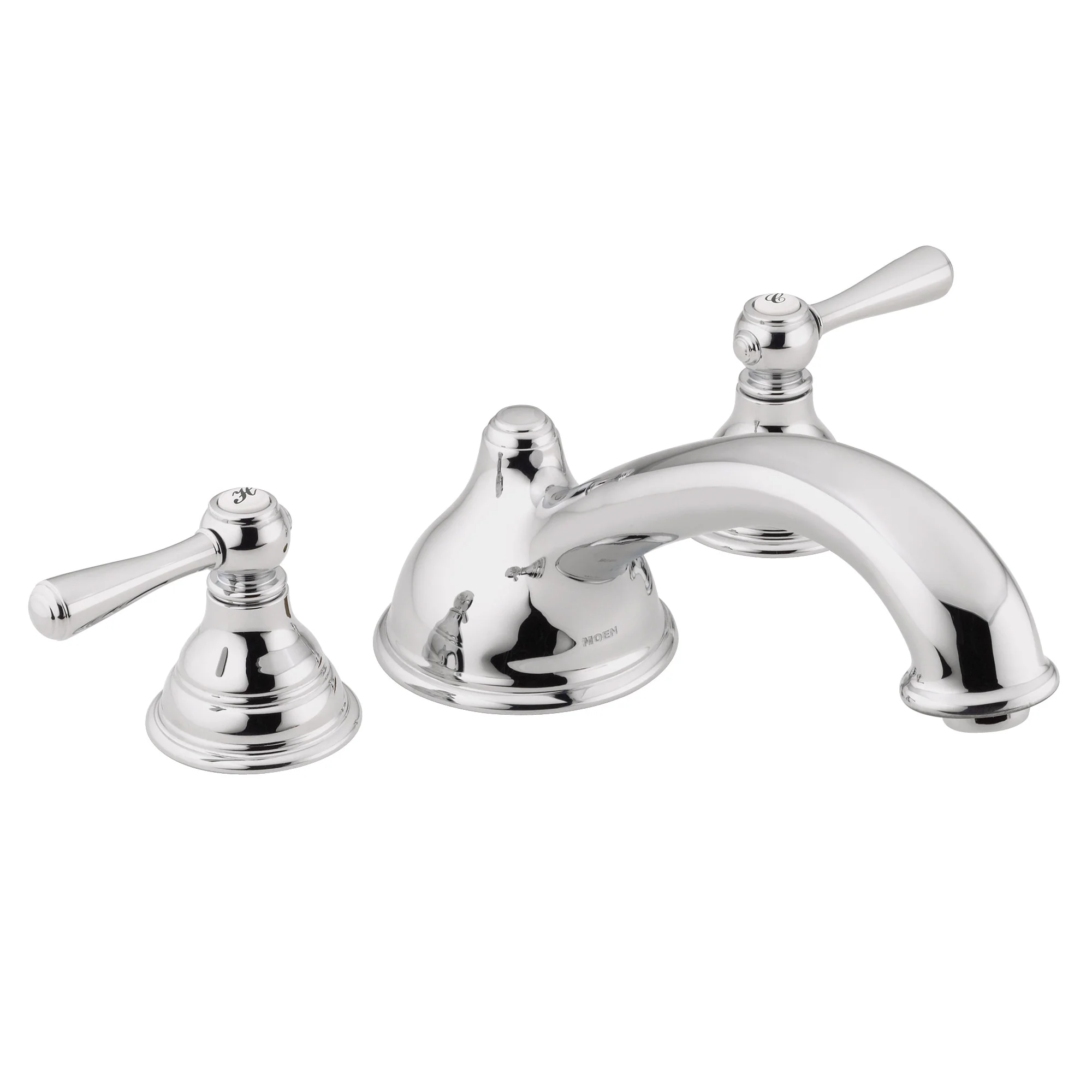 Kingsley Chrome Two-Handle Low Arc Roman Tub Faucet