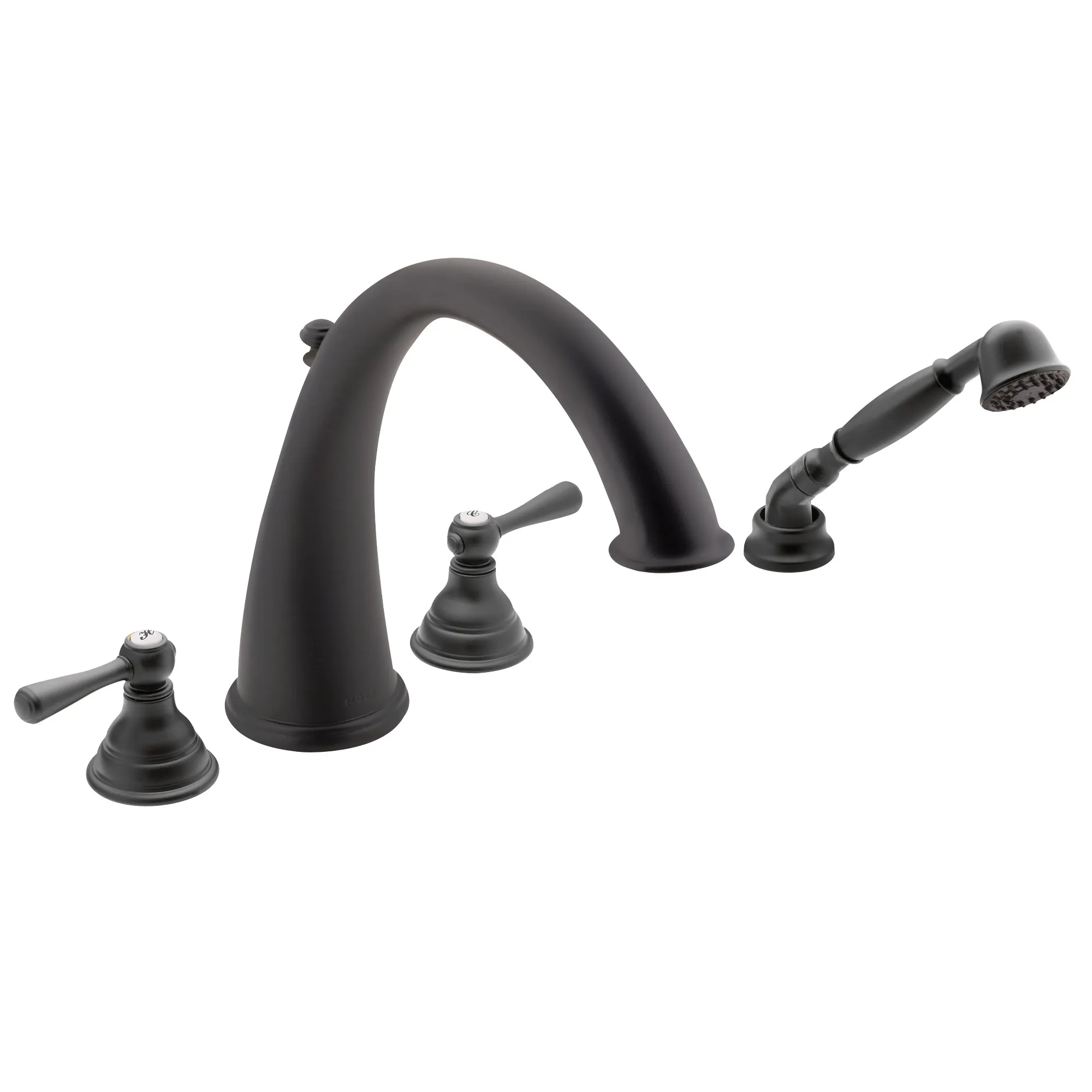 Kingsley Chrome Two-Handle High Arc Roman Tub Faucet including Handheld Shower - Image 10