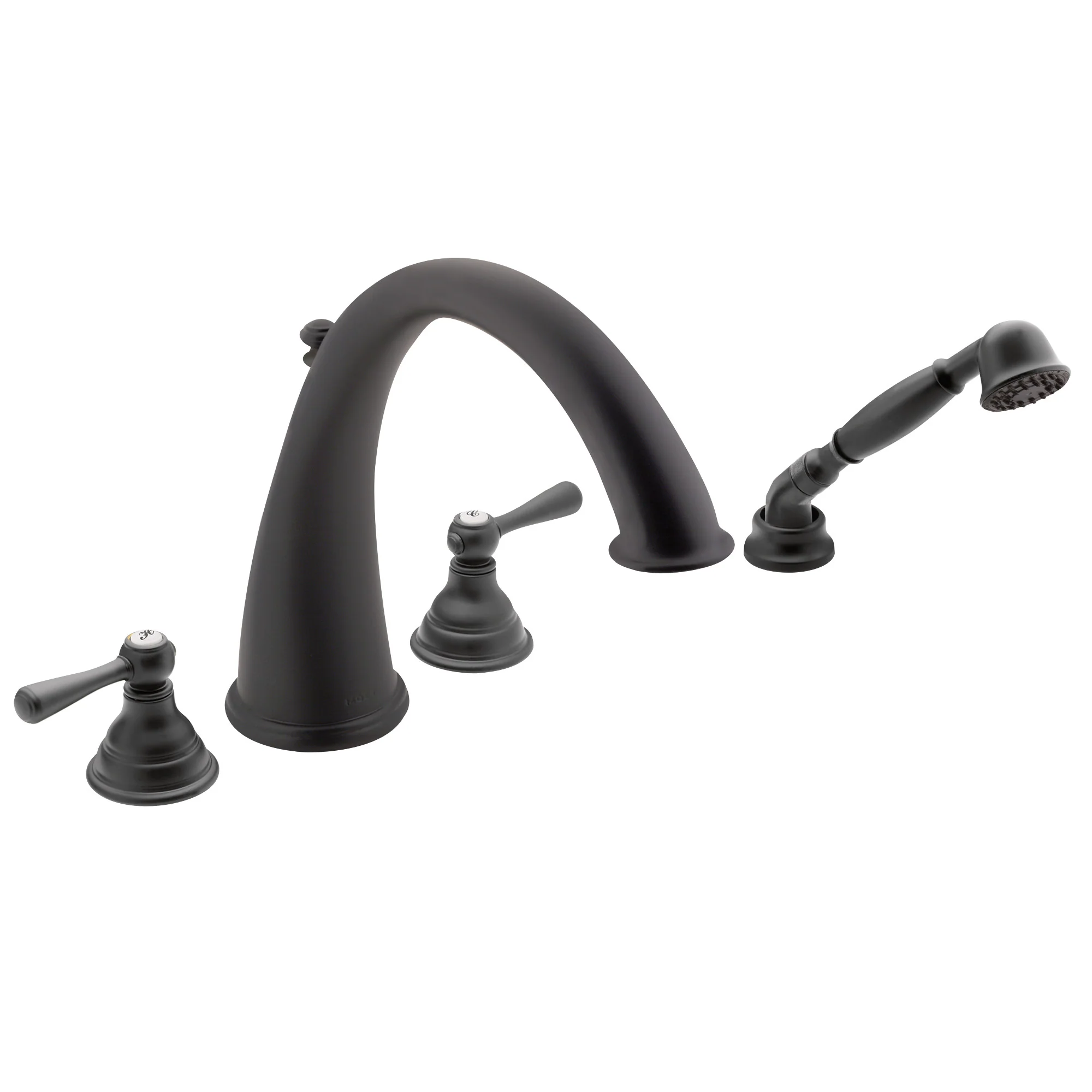 Kingsley Chrome Two-Handle High Arc Roman Tub Faucet including Handheld Shower - Image 9