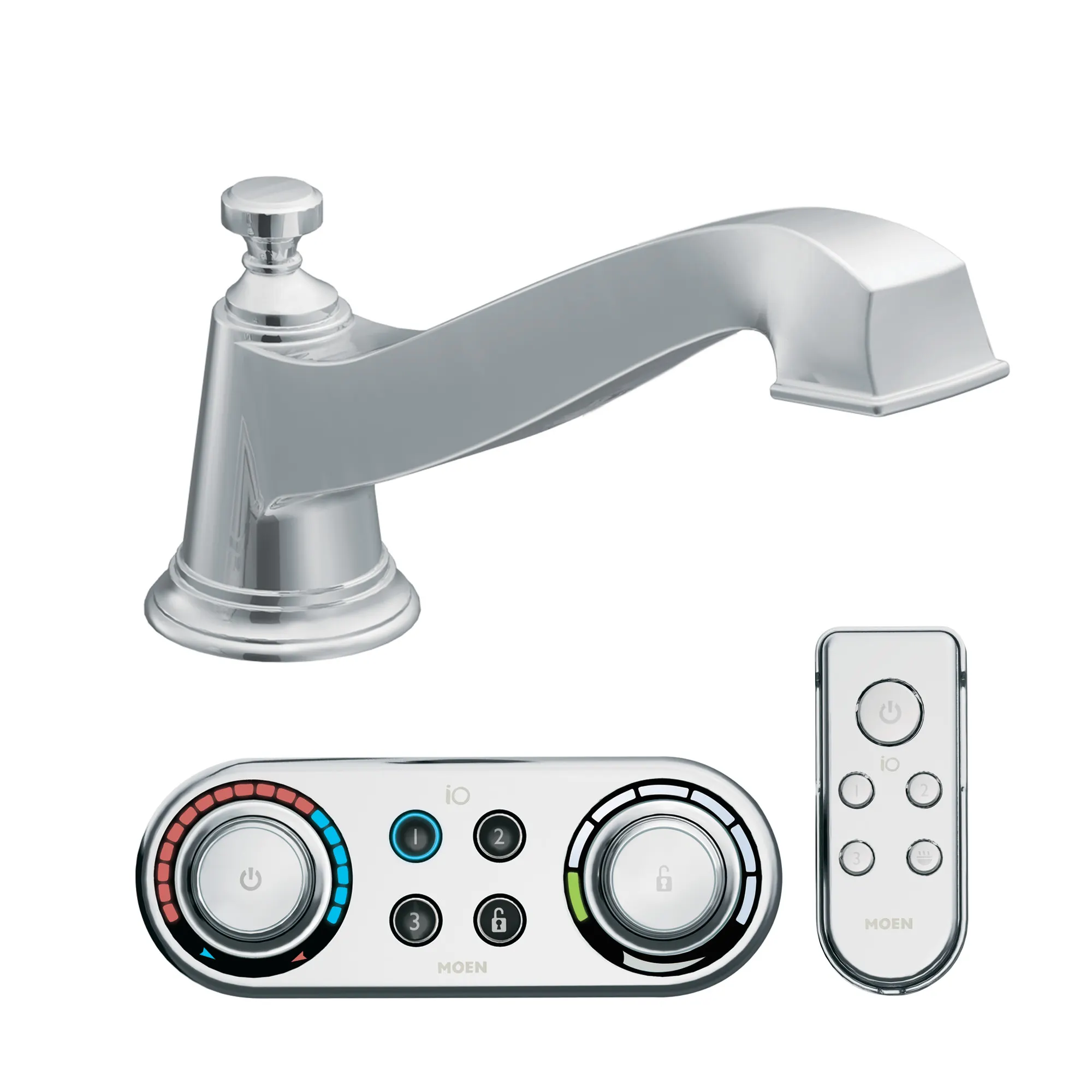 Rothbury Chrome low arc roman tub faucet includes IoDIGITAL(R) technology - Image 3