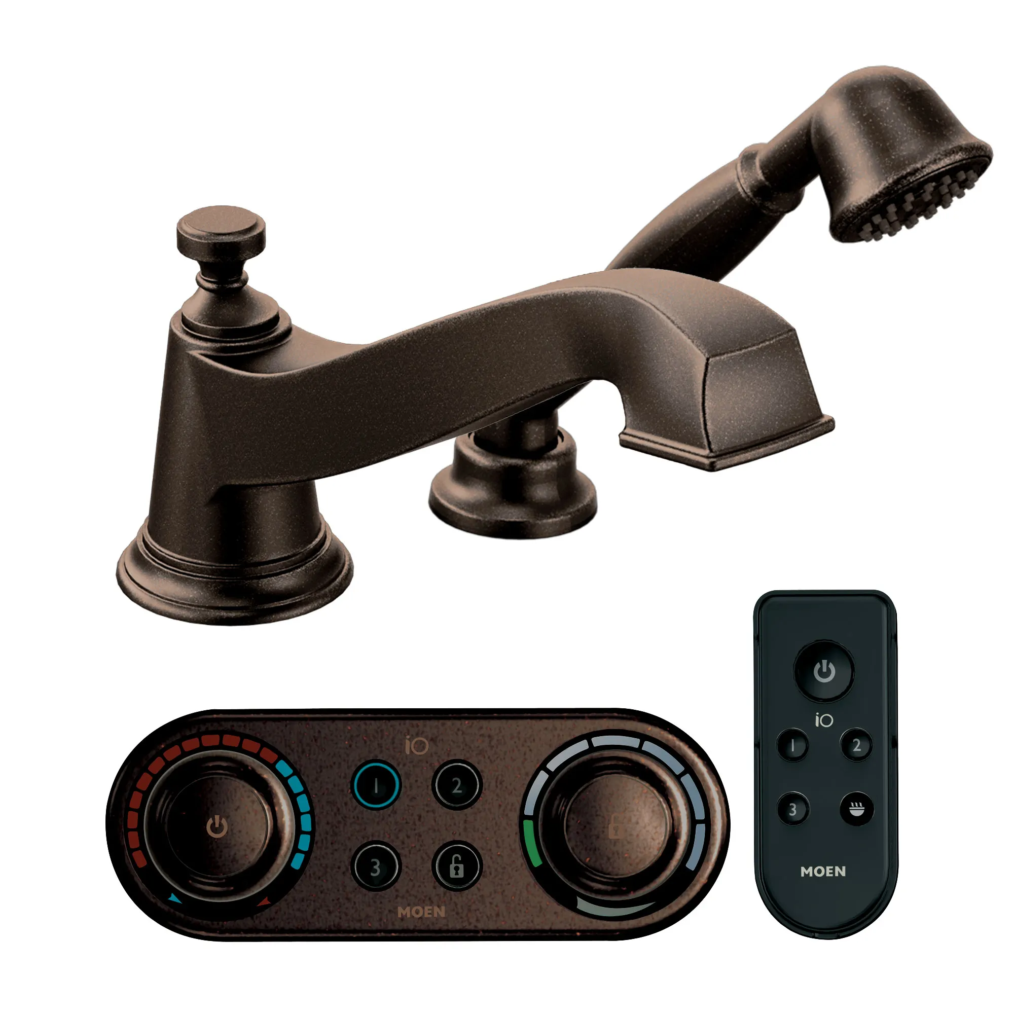 Rothbury Chrome low arc roman tub faucet includes hand shower IoDIGITAL(R) technology - Image 6