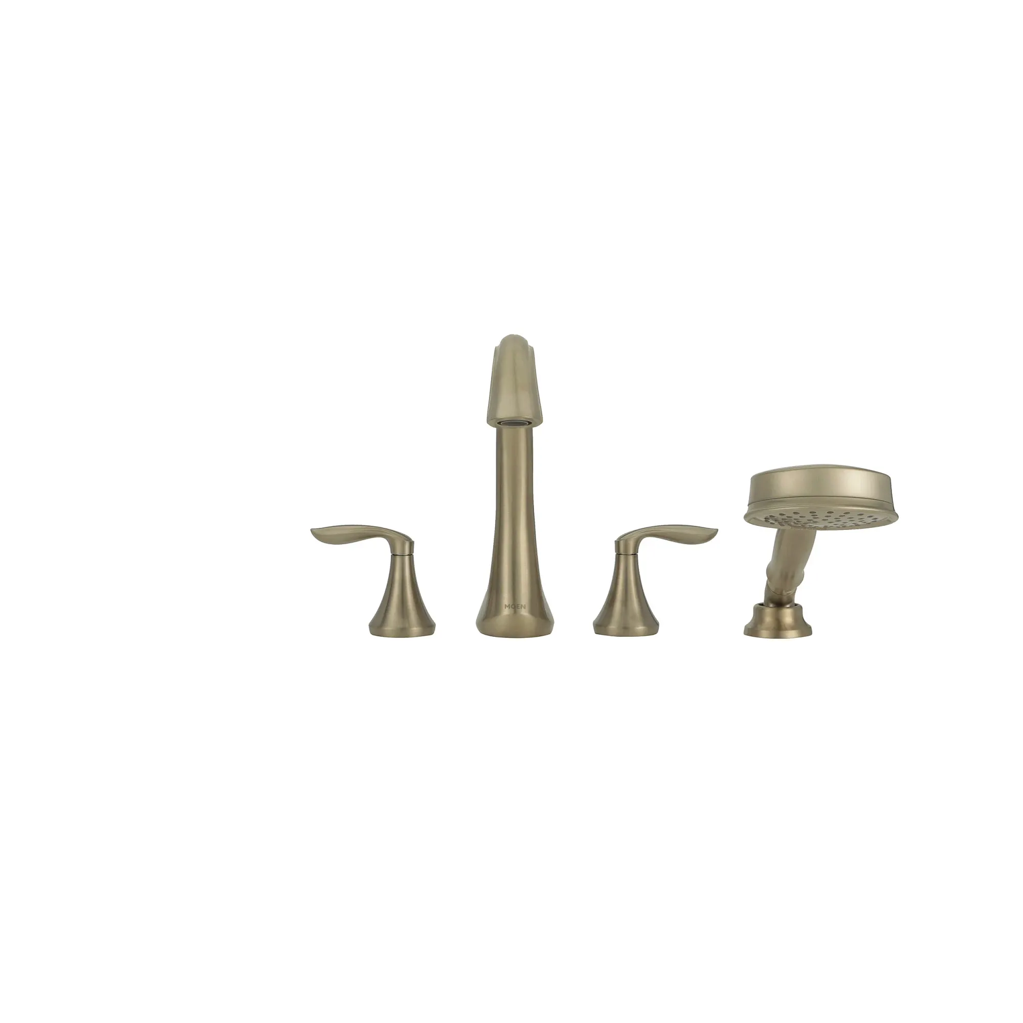 Eva Chrome Two-Handle High Arc Roman Tub Faucet including Handheld Shower - Image 6