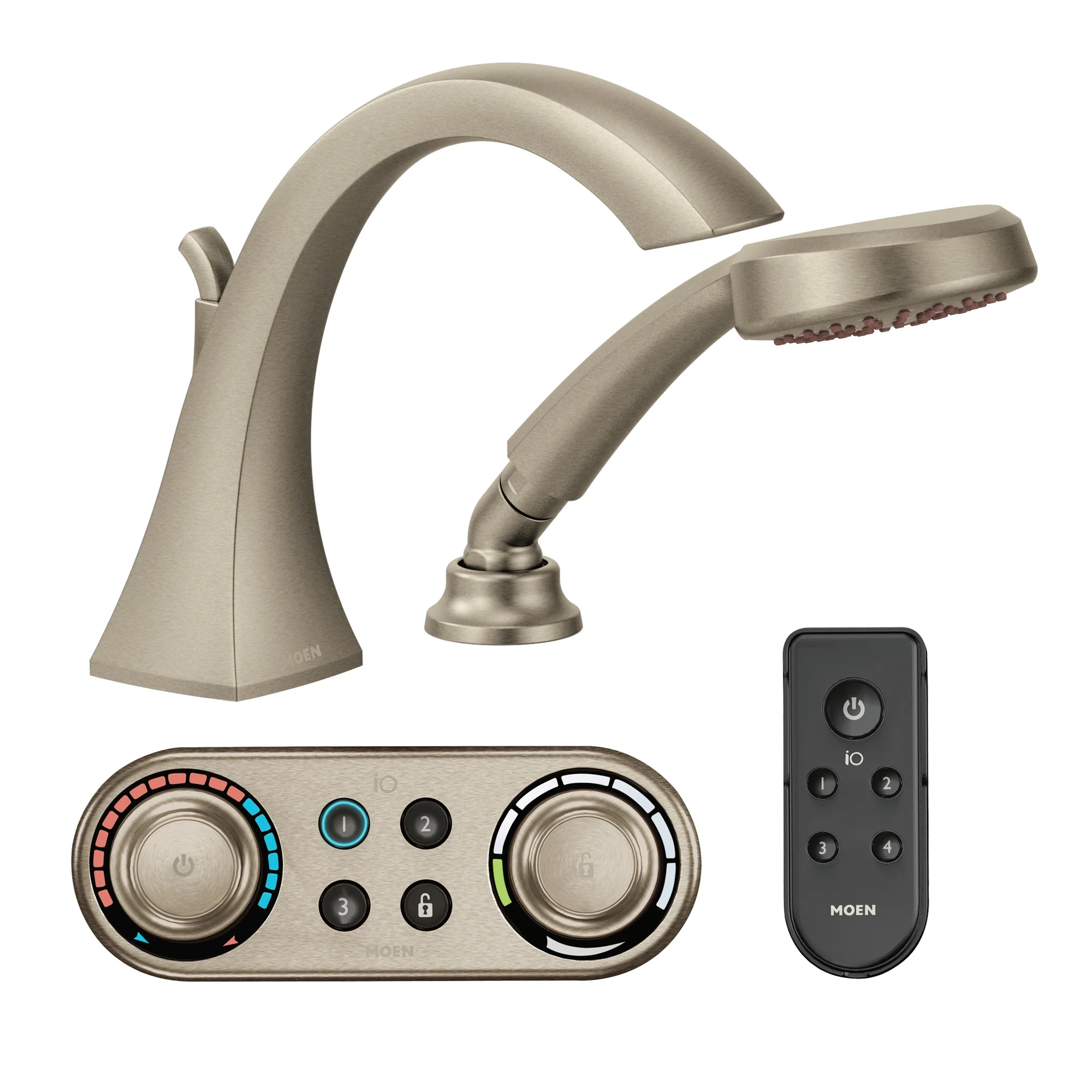 Voss Chrome high arc roman tub faucet includes hand shower - Image 5