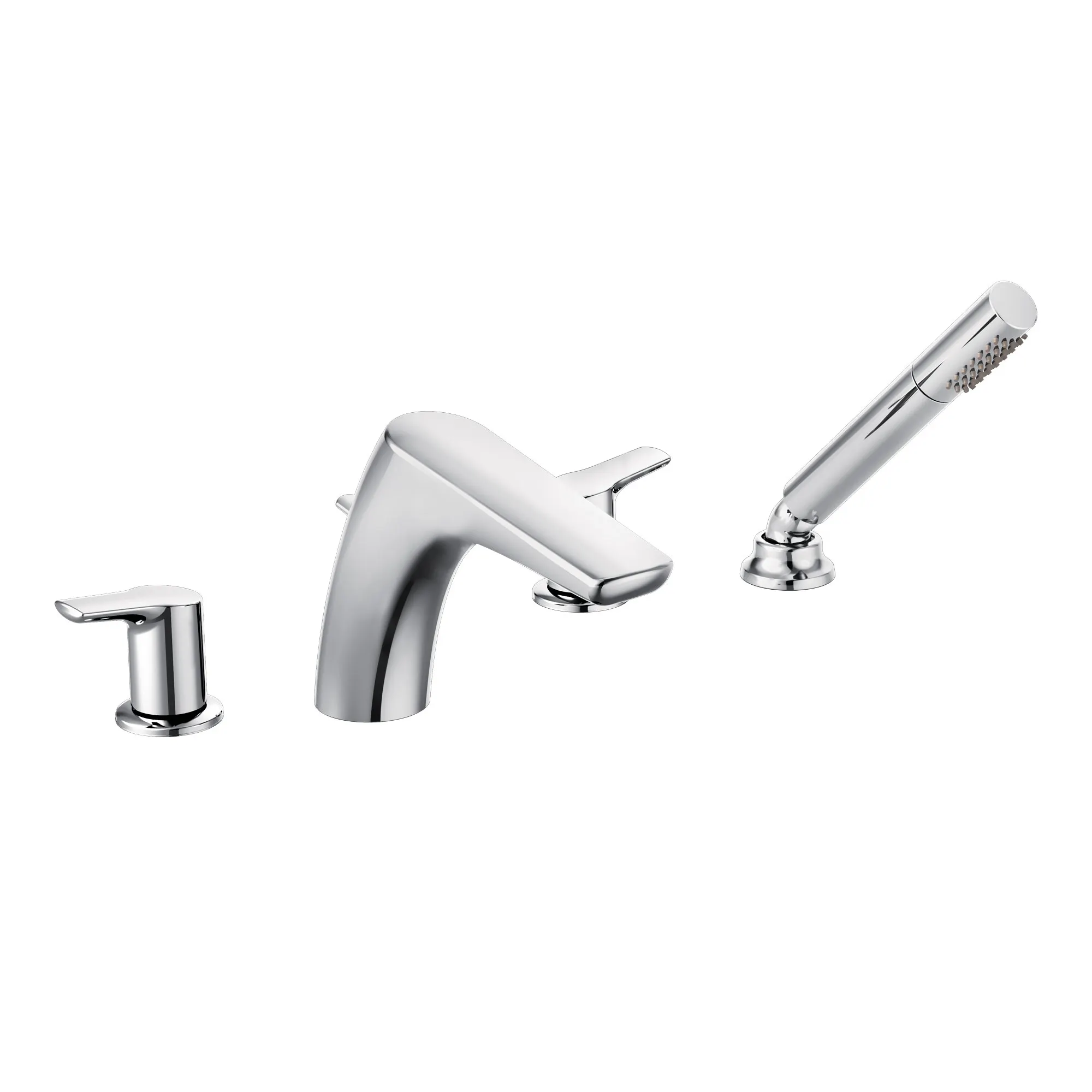 Method Chrome Two-Handle Low Arc Roman Tub Faucet including Handheld Shower - Image 2