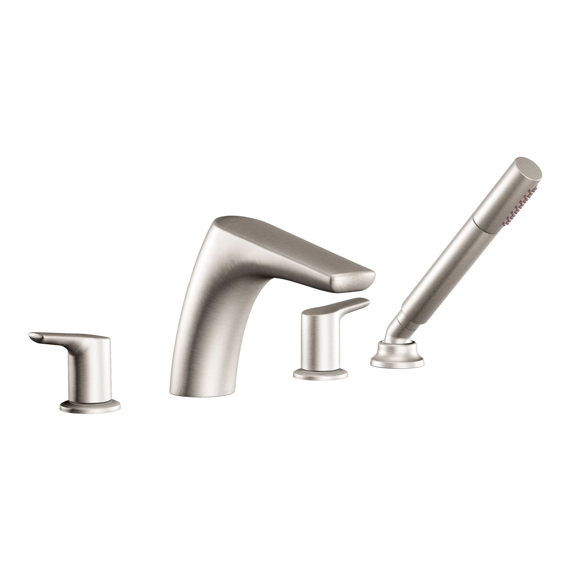 Method Chrome Two-Handle Low Arc Roman Tub Faucet including Handheld Shower - Image 3