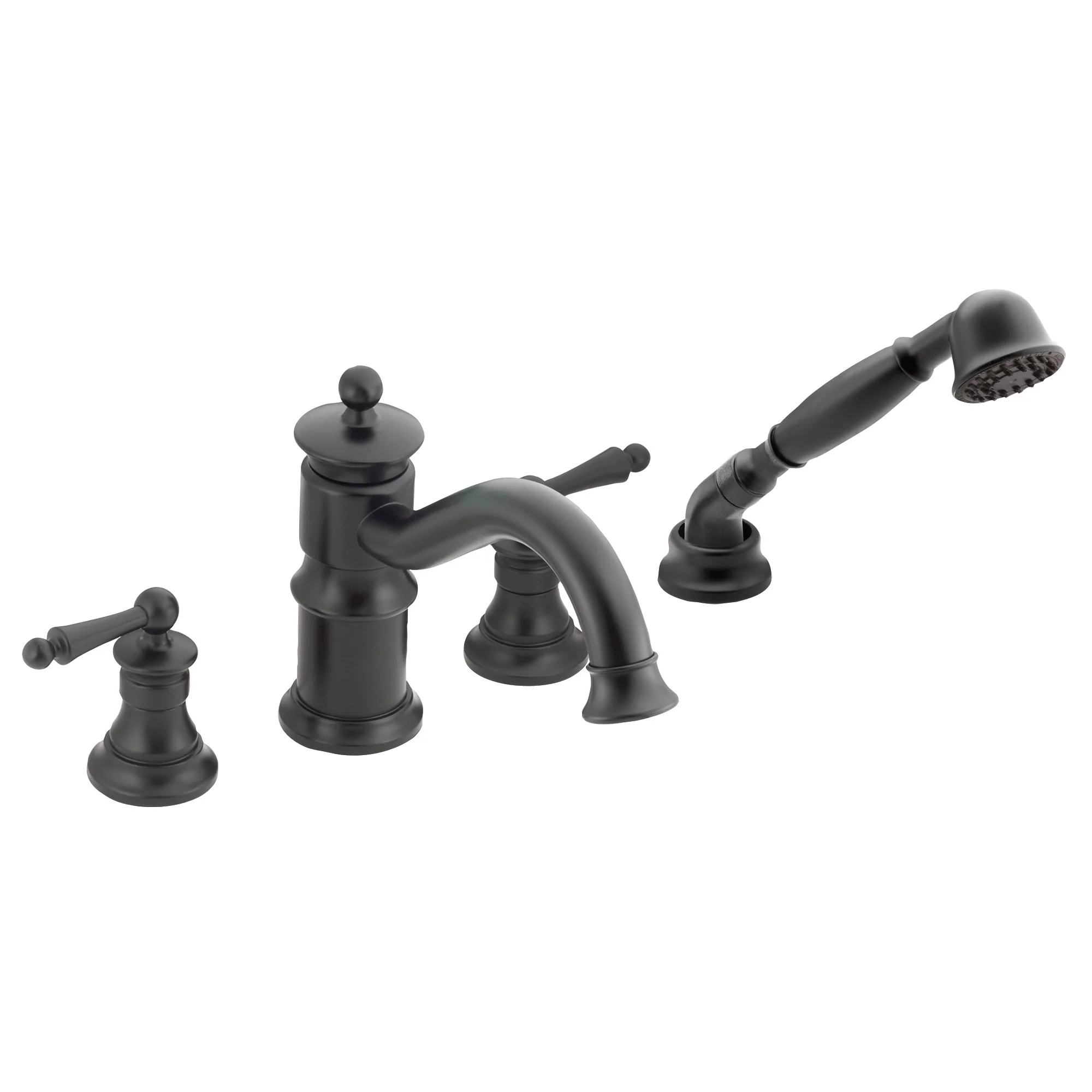 Waterhill Chrome two-handle high arc roman tub faucet includes hand shower - Image 12