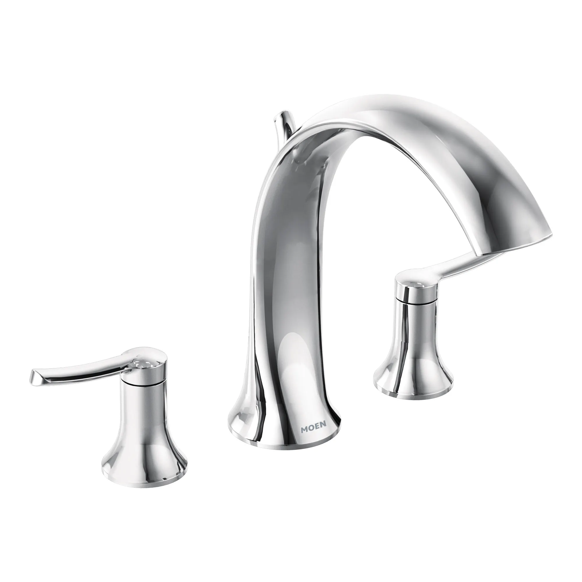 Fina Chrome two-handle high arc roman tub faucet - Image 2