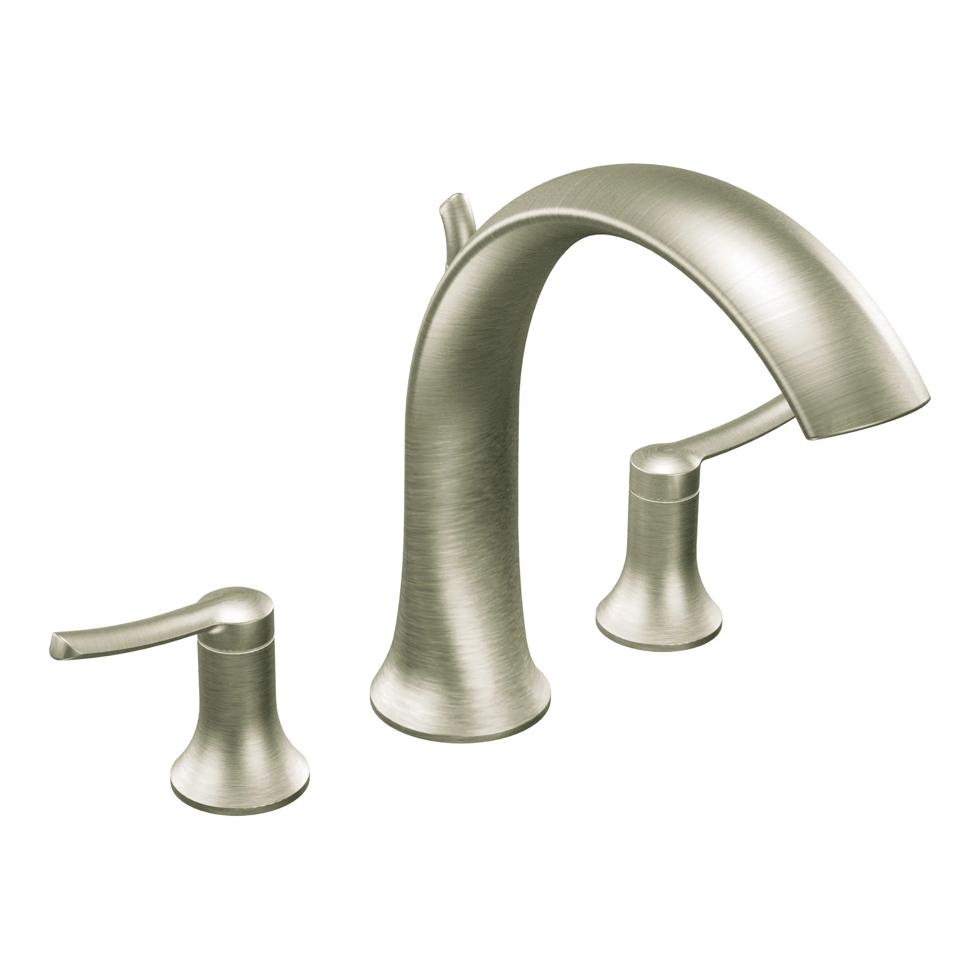 Fina Chrome two-handle high arc roman tub faucet - Image 4