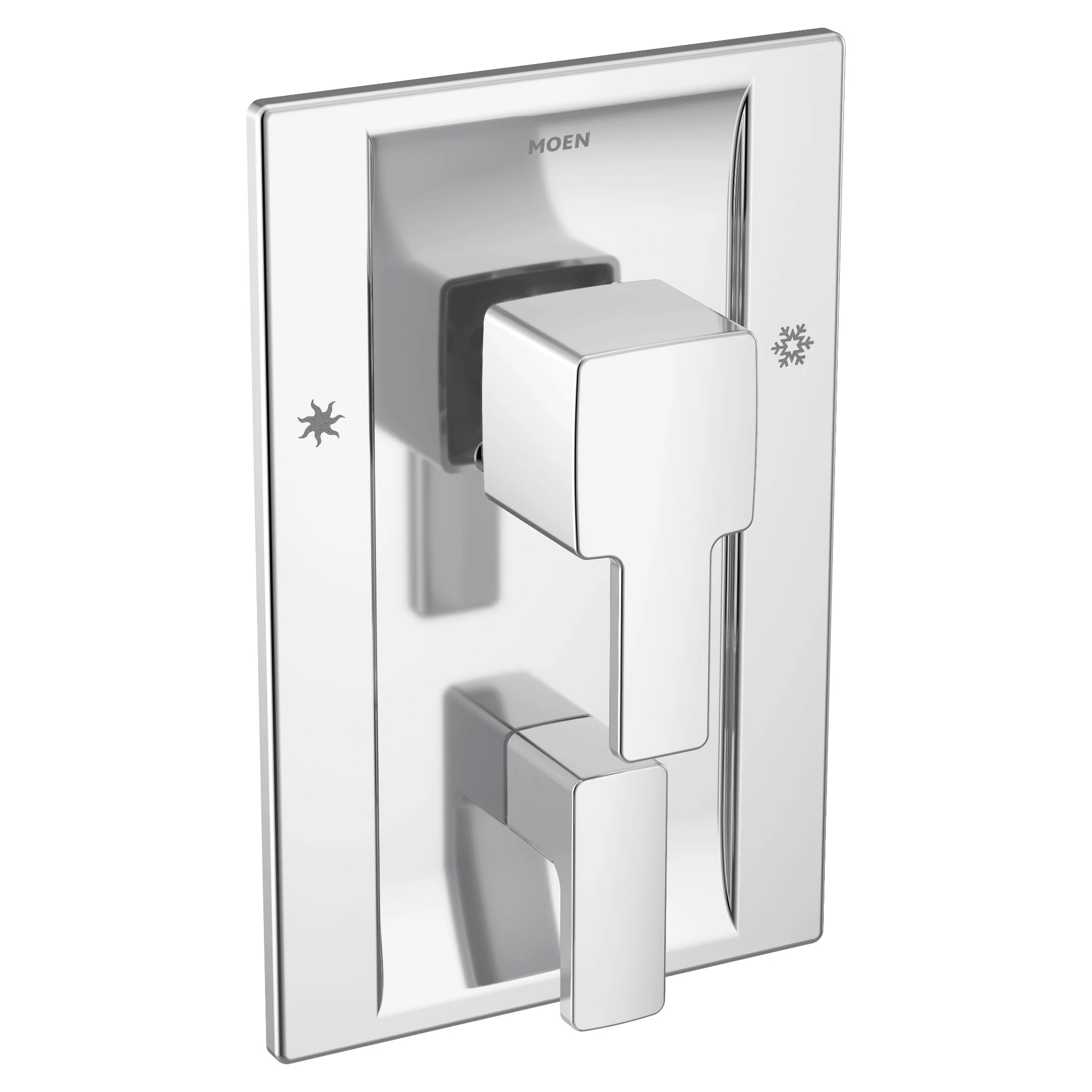 90 Degree Chrome Posi-Temp(R) with diverter valve trim