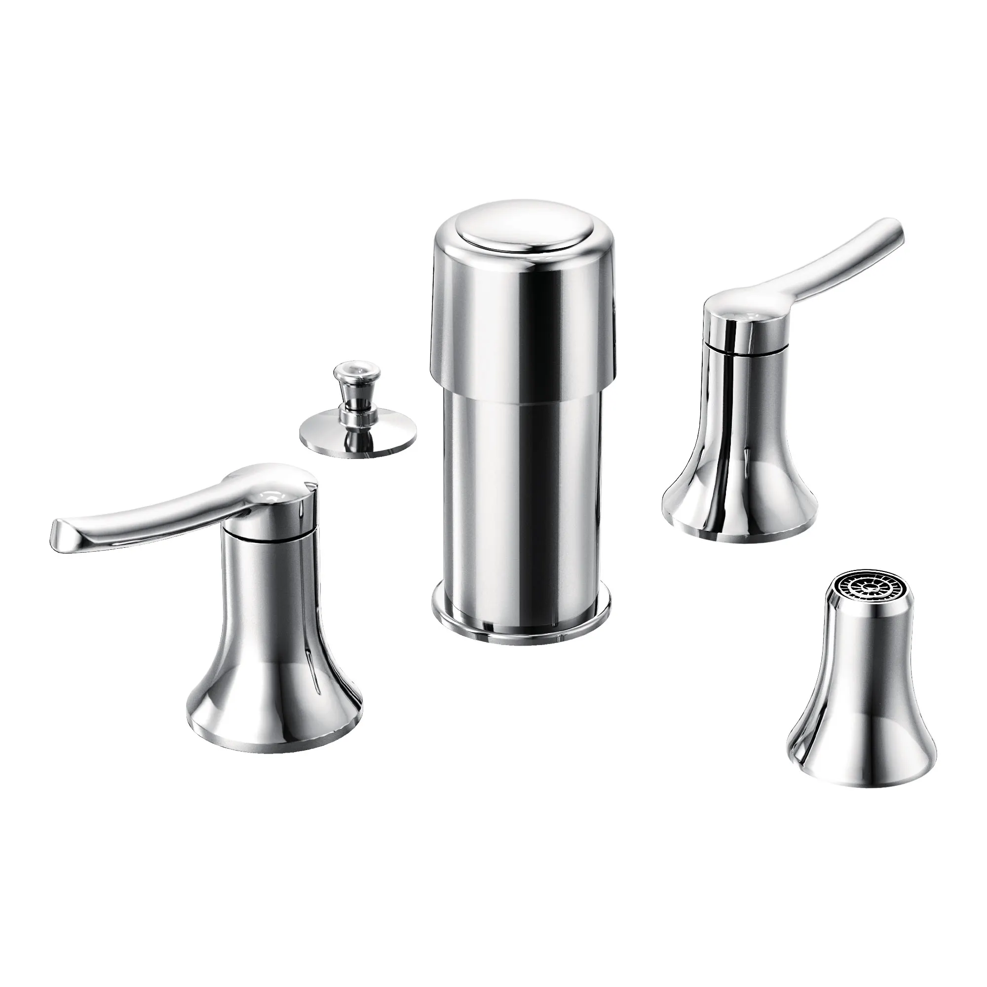 Fina Chrome two-handle bidet faucet - Image 2