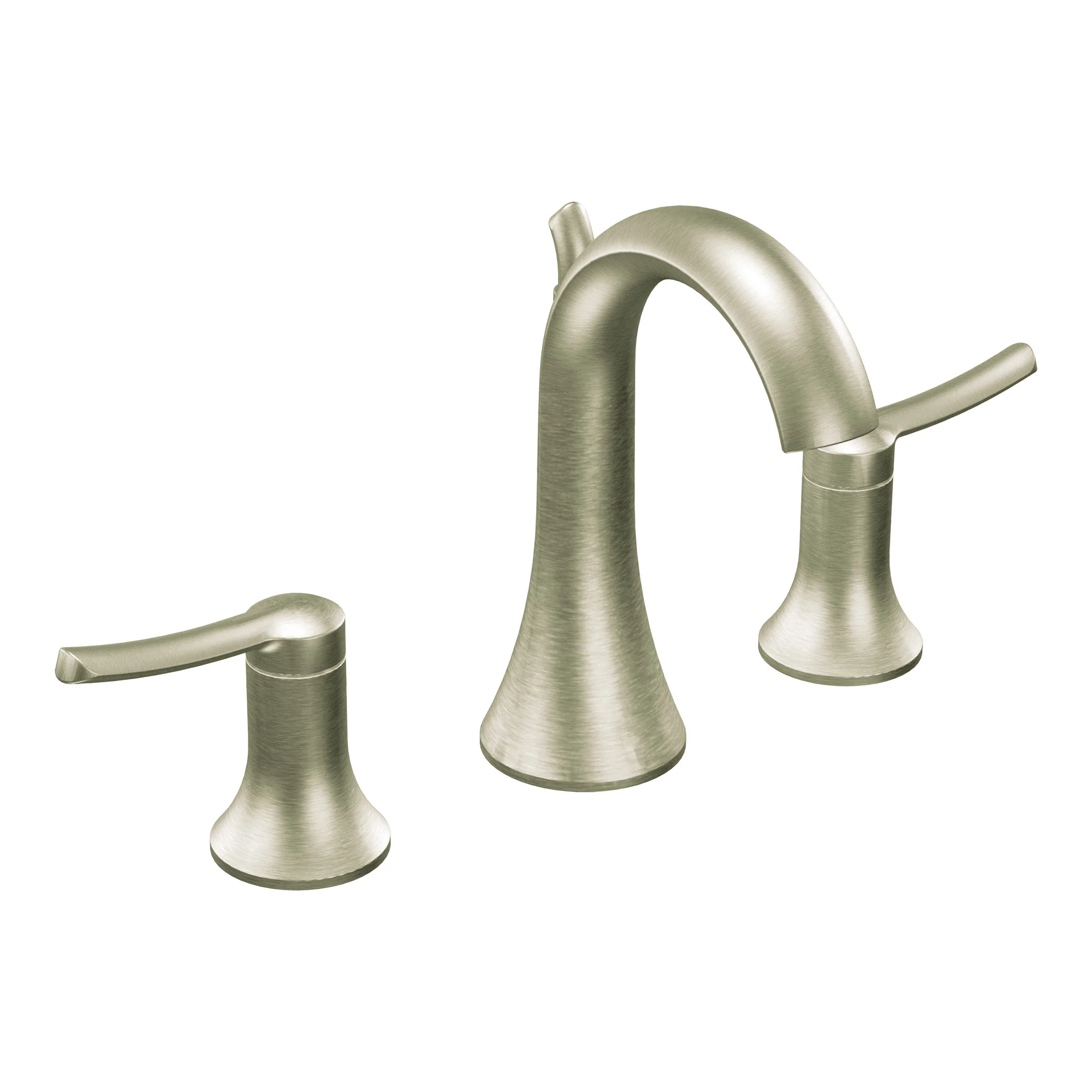 Fina Chrome Two-Handle High Arc Bathroom Faucet - Image 2