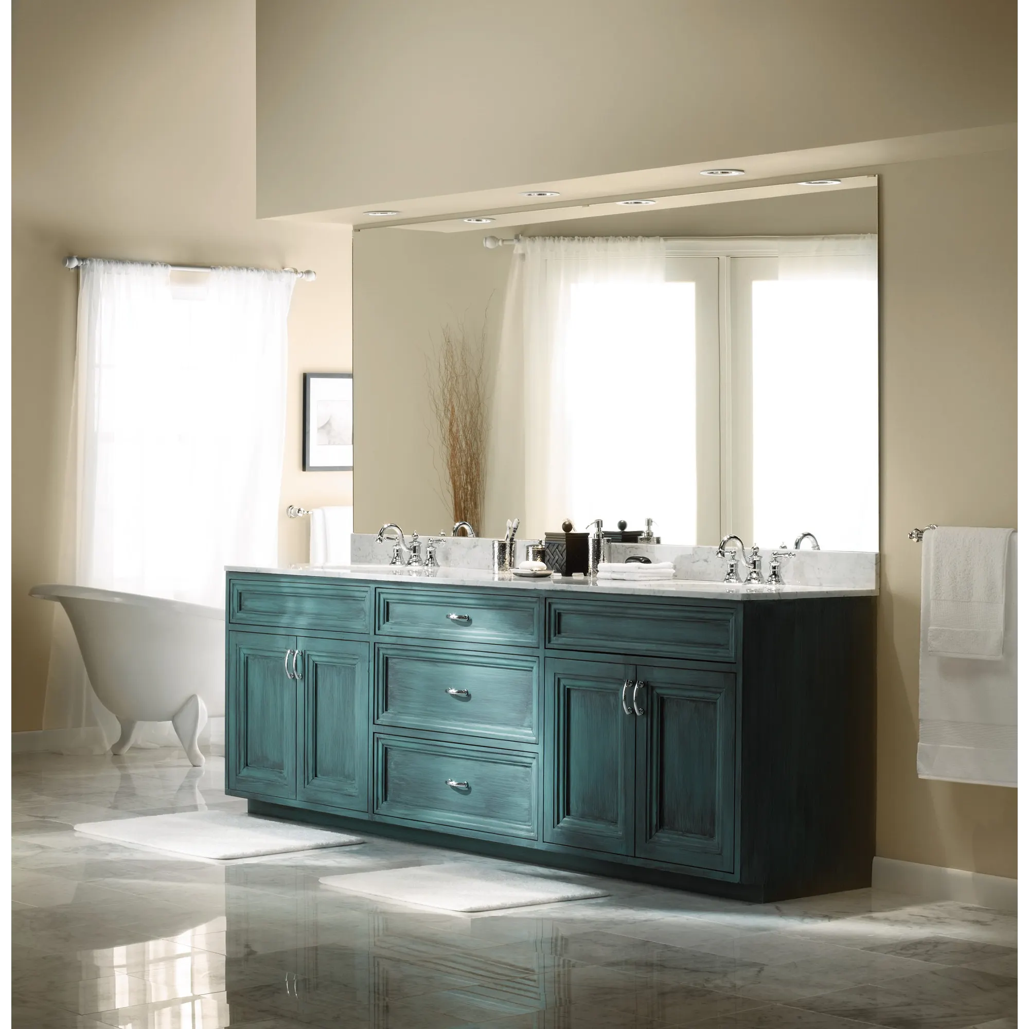 Waterhill Chrome Two-Handle High Arc Bathroom Faucet - Image 5