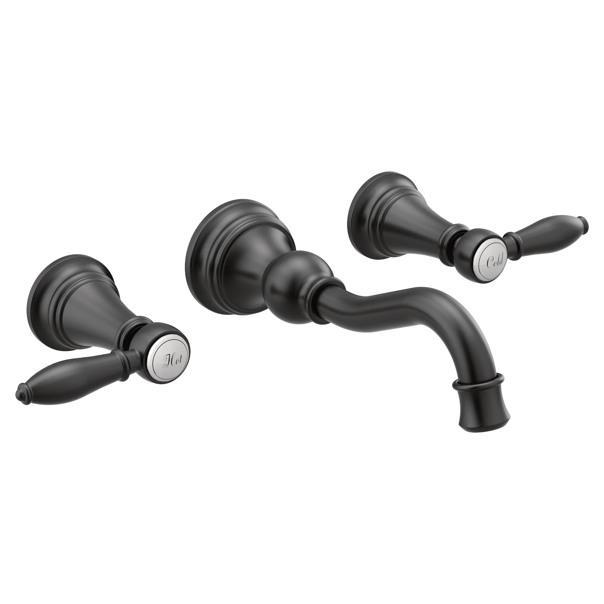Weymouth Chrome Two-Handle High Arc Wall Mount Bathroom Faucet - Image 3