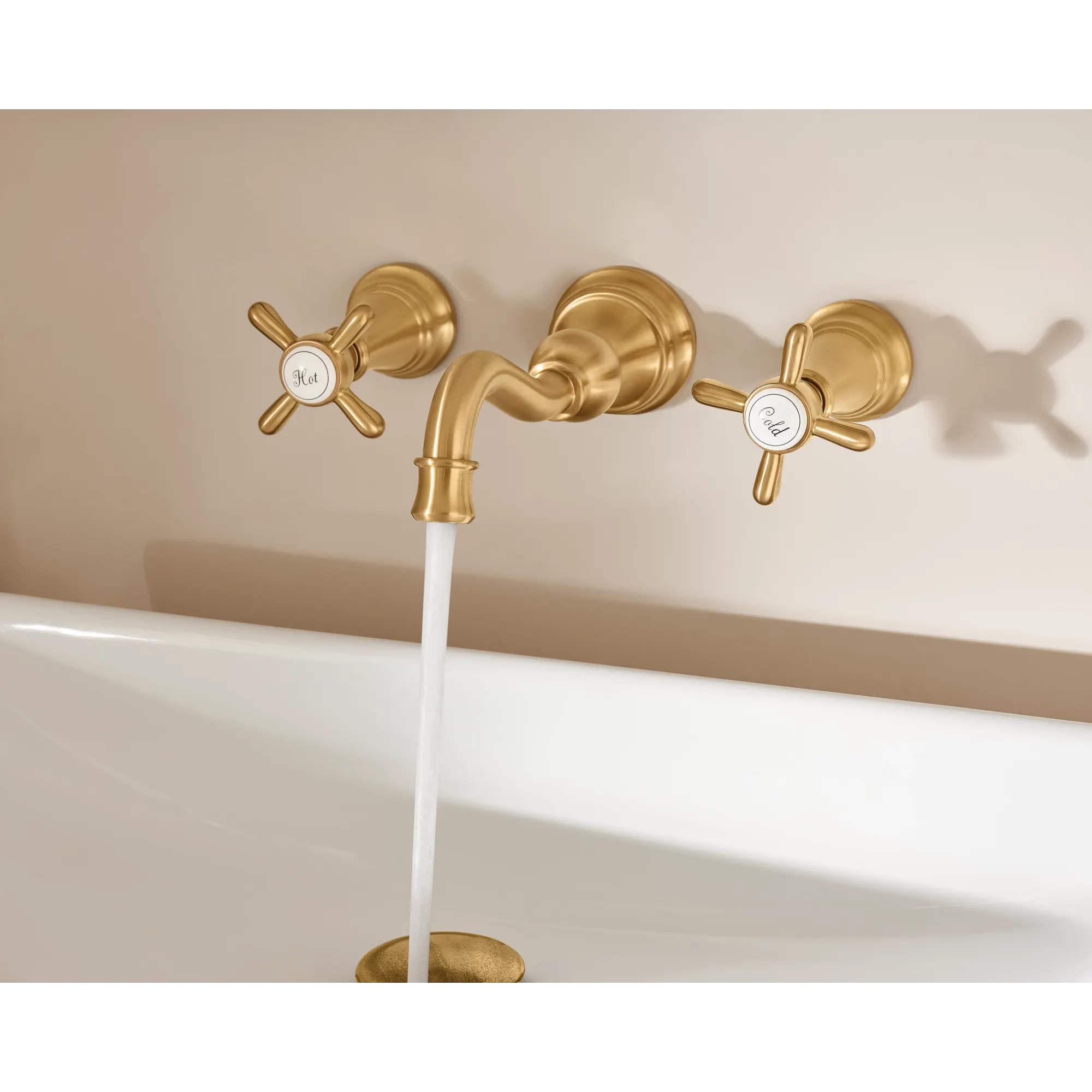 Weymouth Chrome Two-Handle High Arc Wall Mount Bathroom Faucet - Image 23