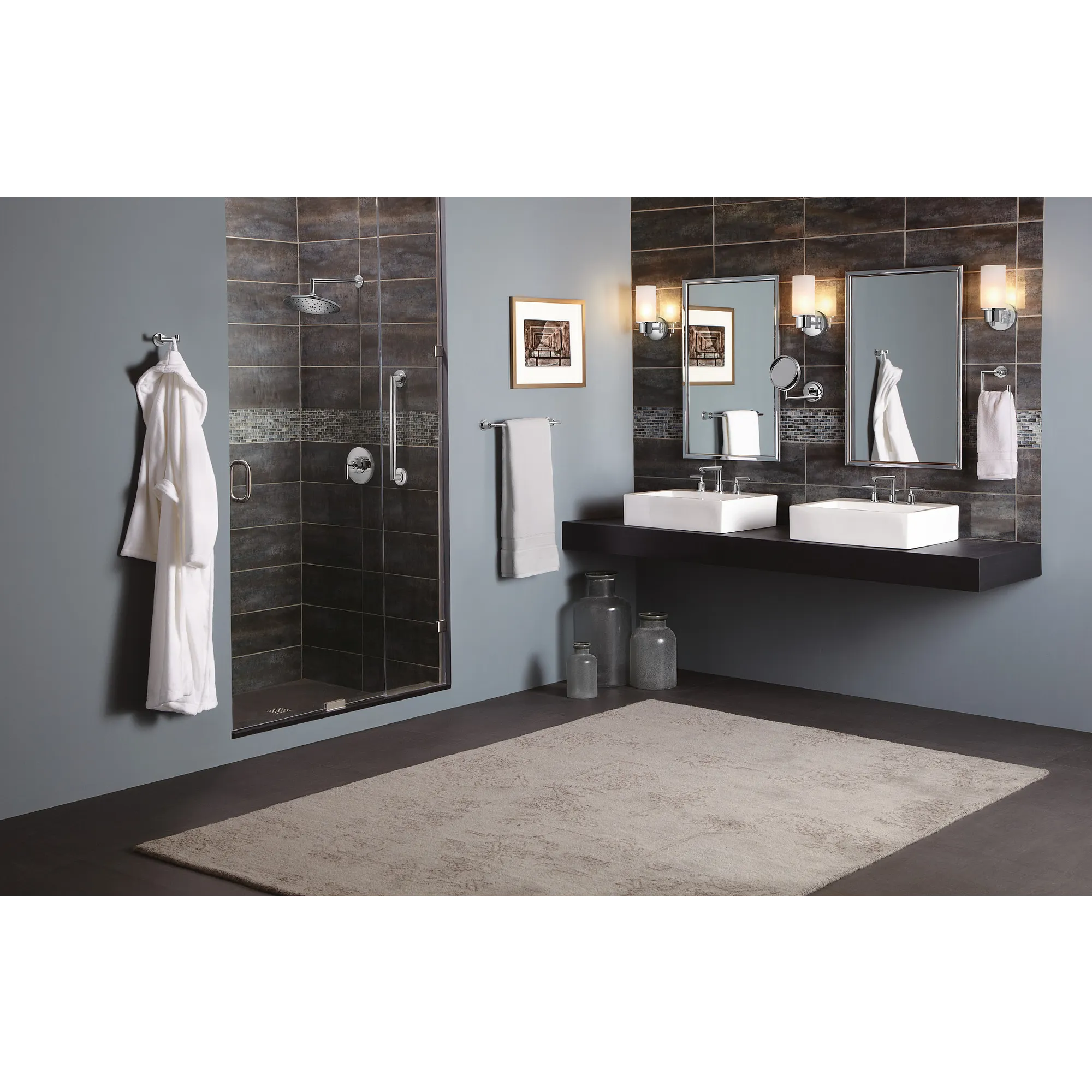 Arris Chrome Two-Handle Low Arc Bathroom Faucet - Image 21