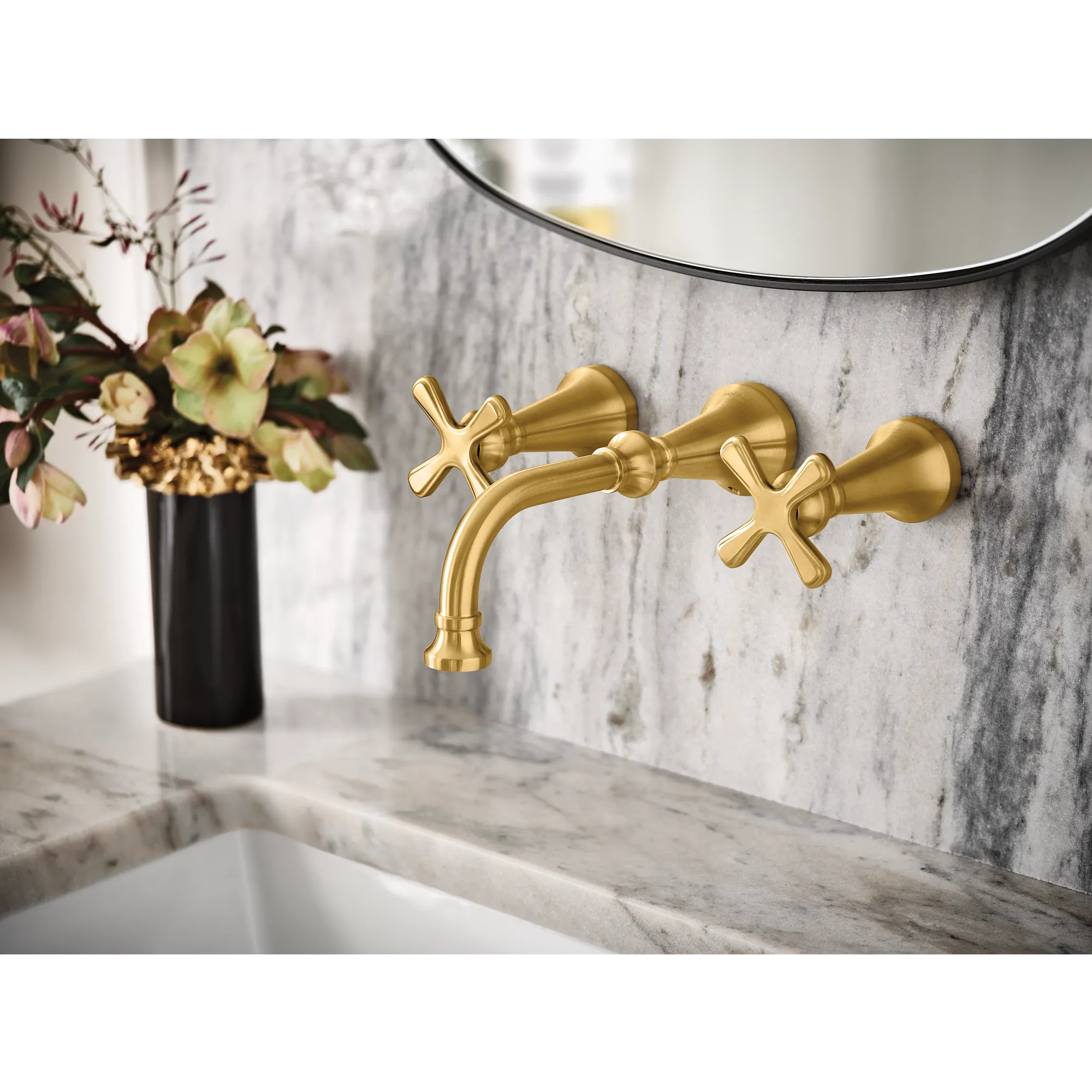 Colinet Chrome two-handle wall mount bathroom faucet - Image 20