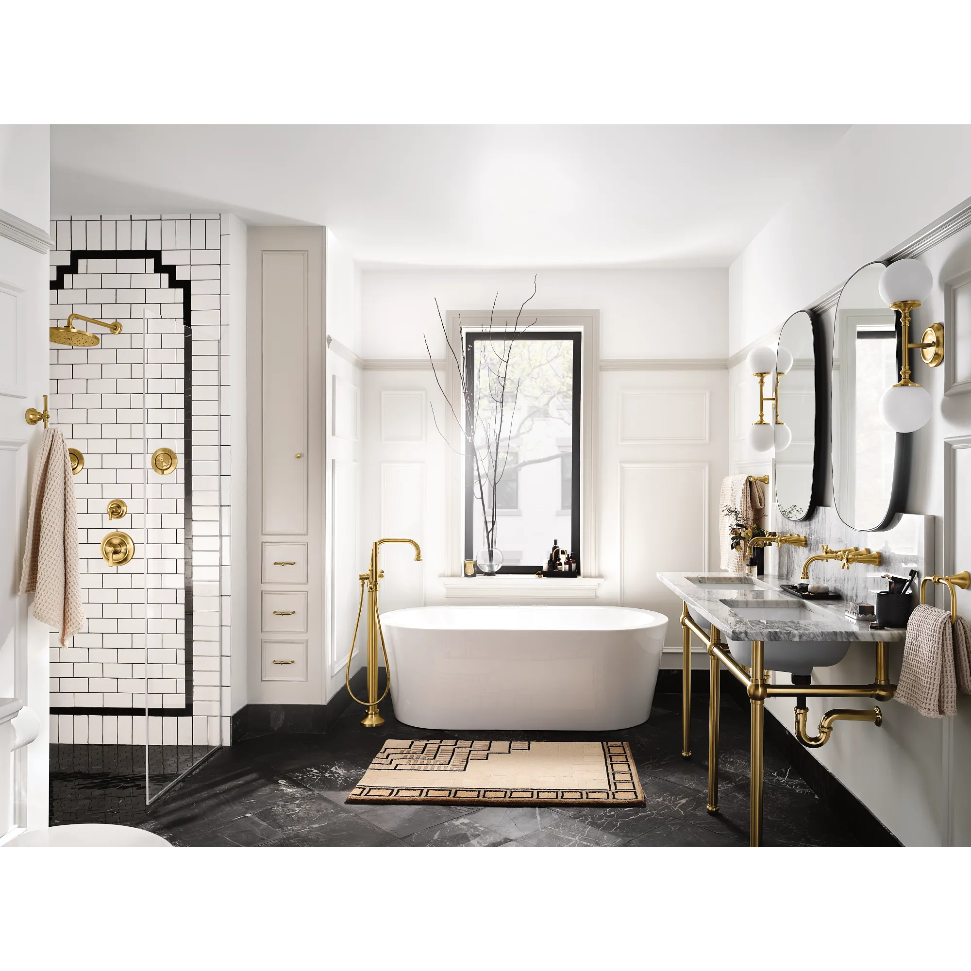 Colinet Chrome two-handle wall mount bathroom faucet - Image 23