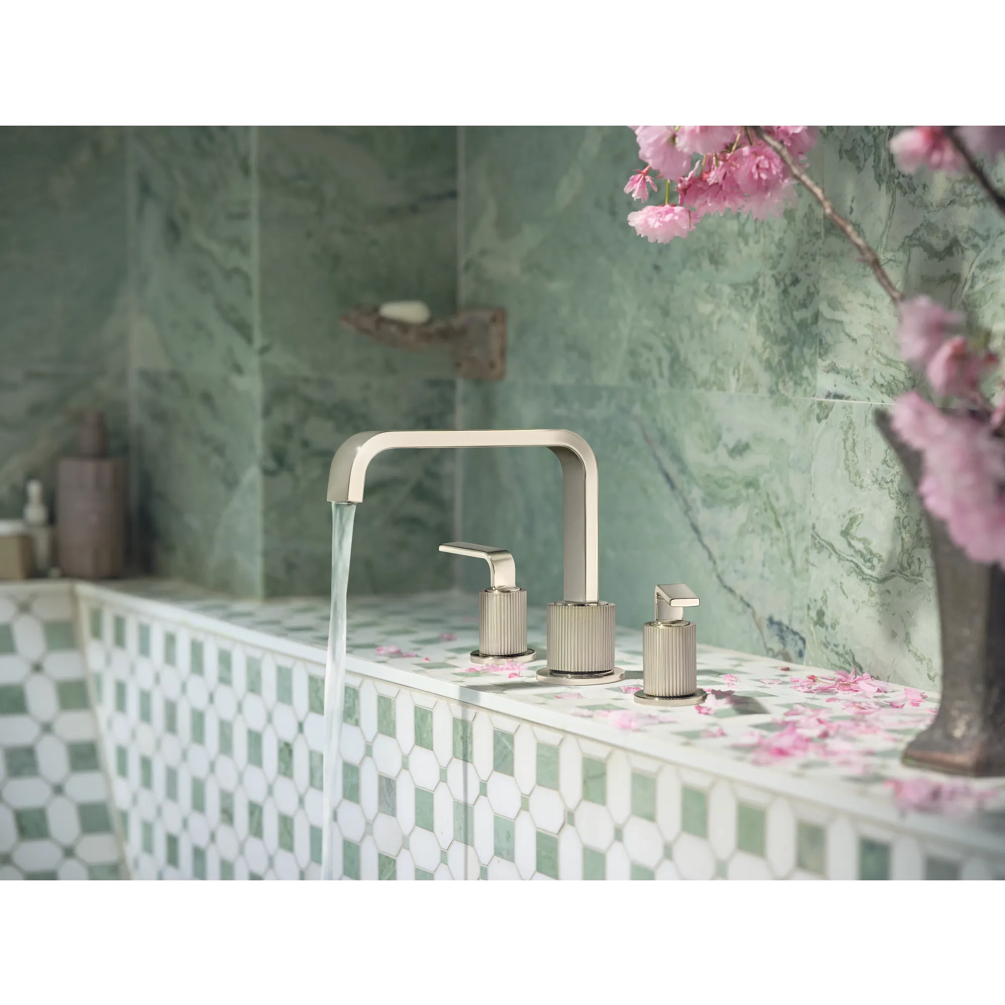 Cambium Chrome two-handle high arc roman tub faucet - Image 9