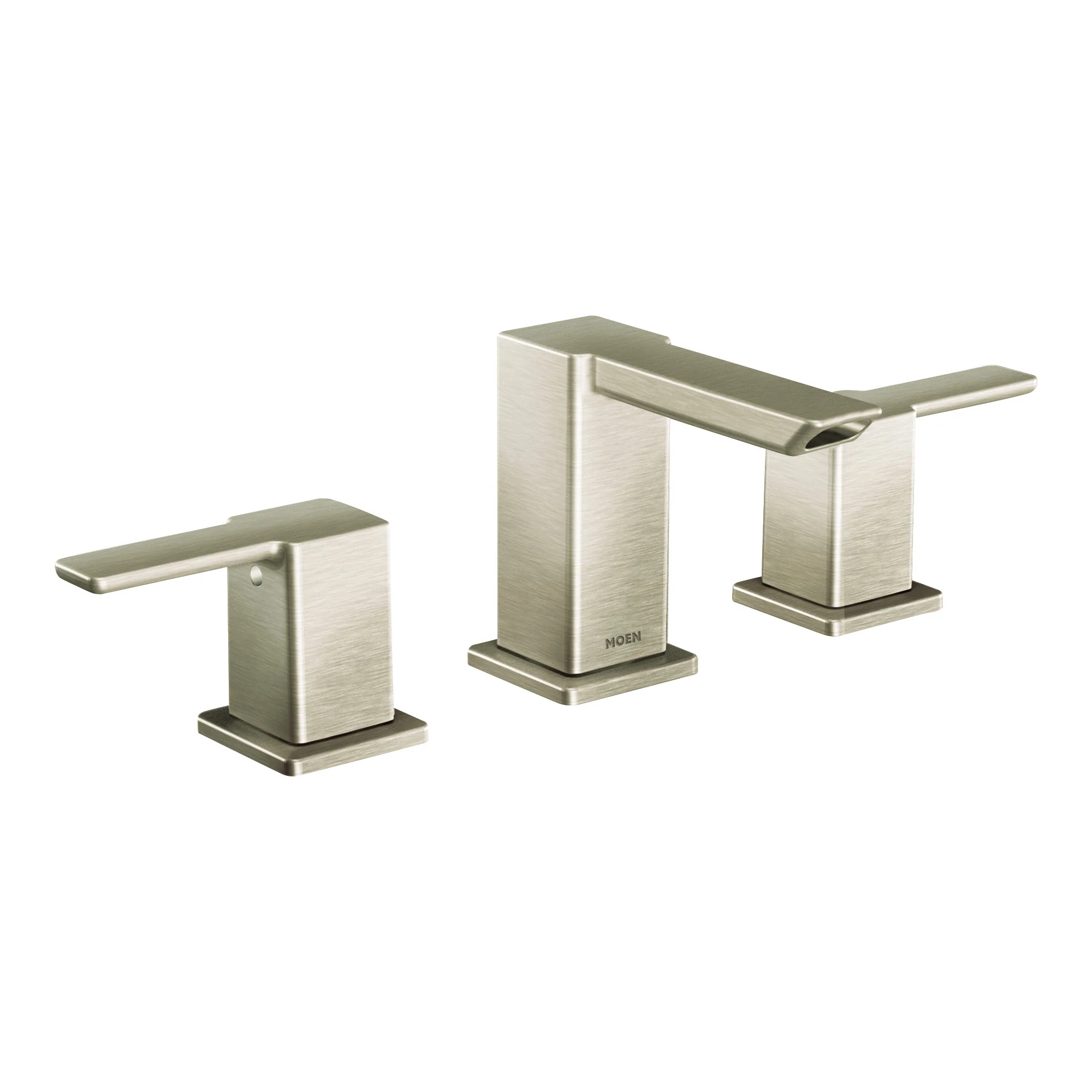 90 Degree Chrome Two-Handle Low Arc Bathroom Faucet - Image 4