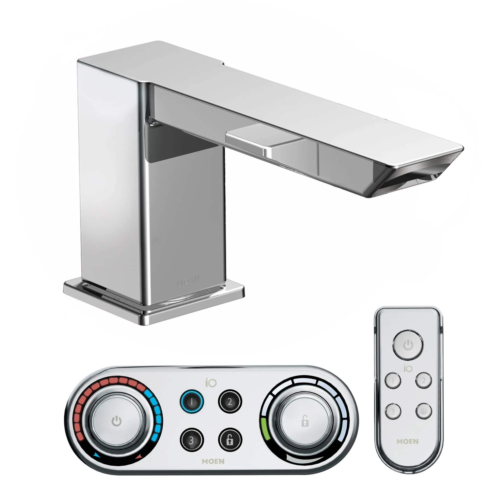90 Degree Chrome high arc roman tub faucet includes IoDIGITAL(R) technology - Image 2