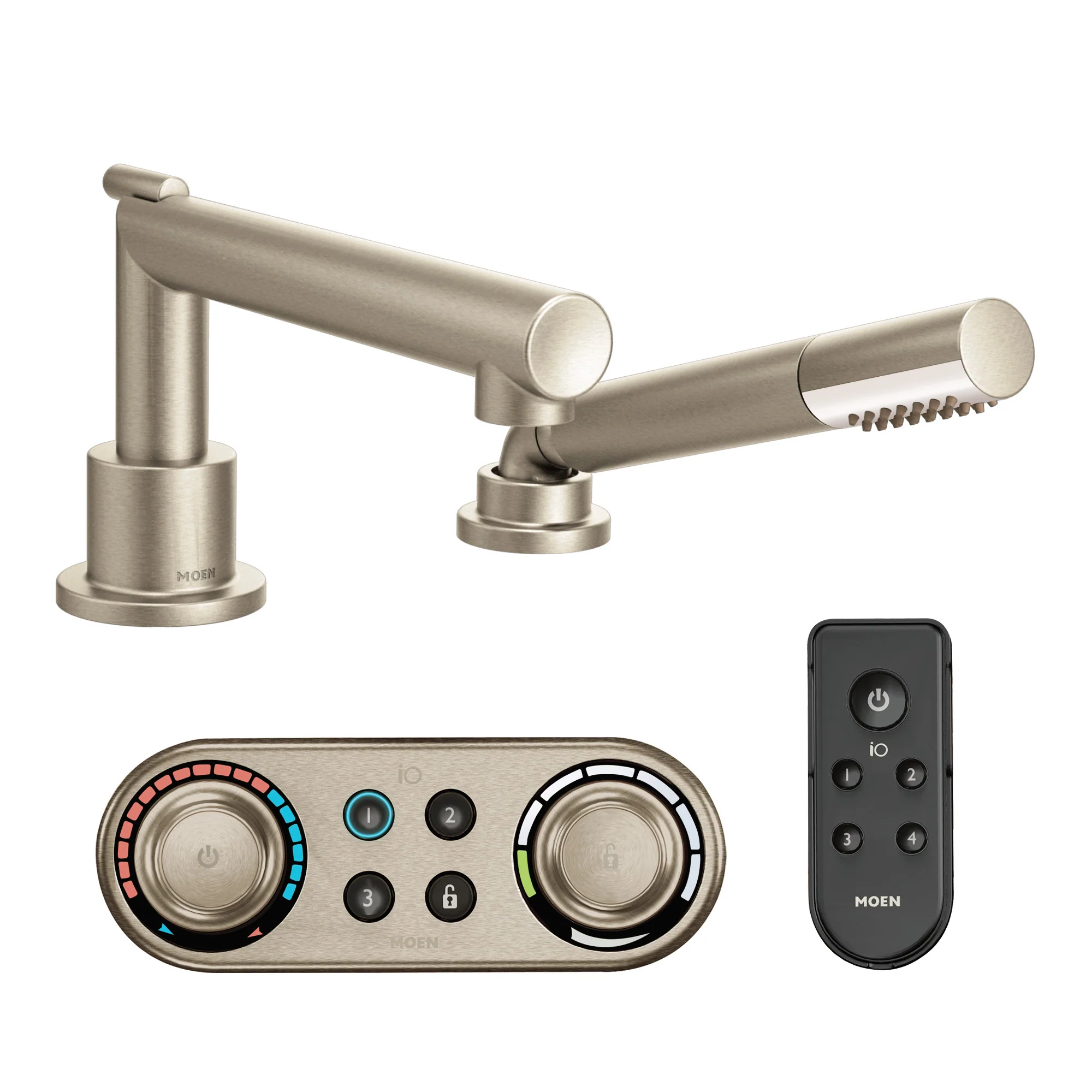 Arris Chrome Roman Tub Faucet including Handheld Shower IO Digital(R) Technology - Image 4