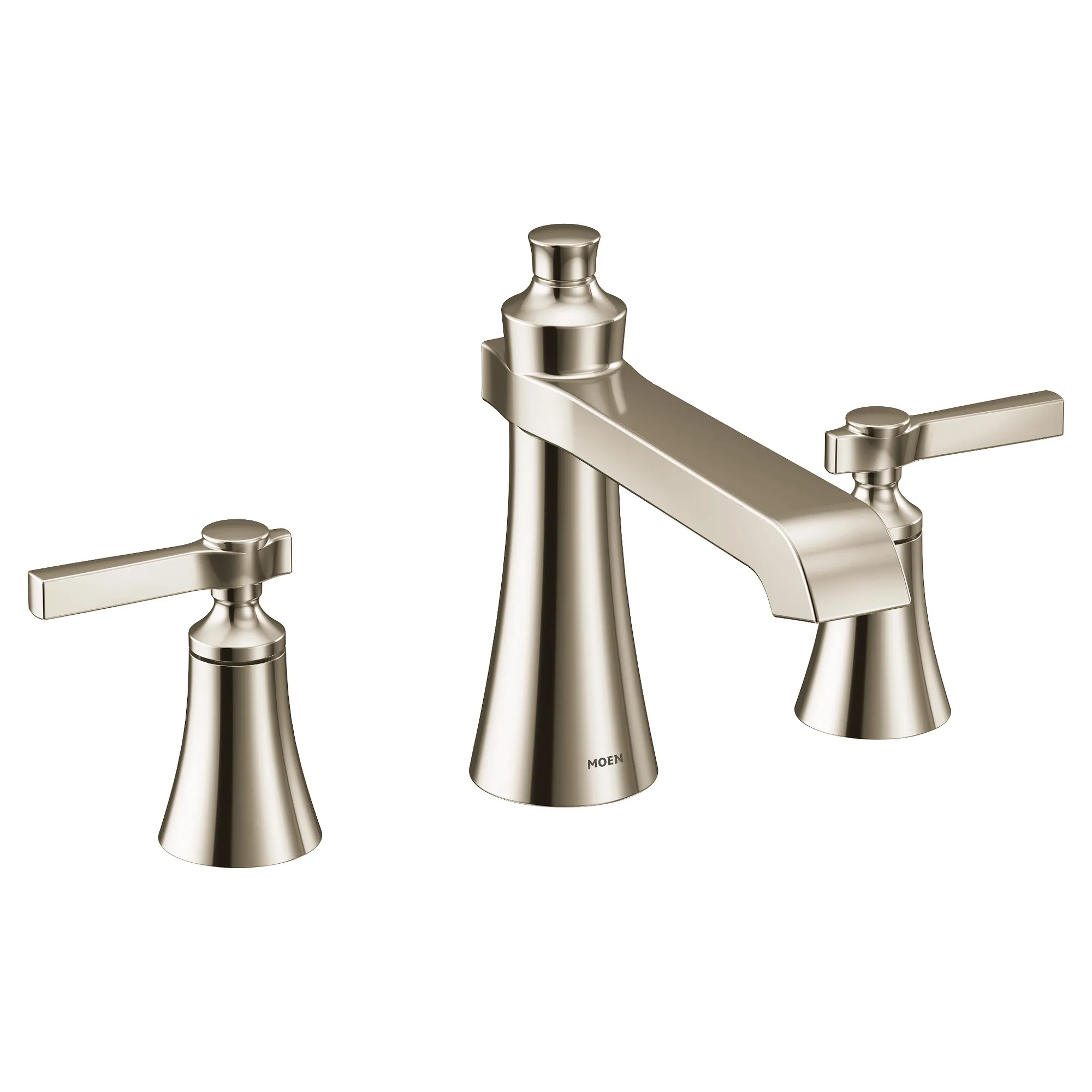 Flara Chrome two-handle high arc roman tub faucet - Image 4