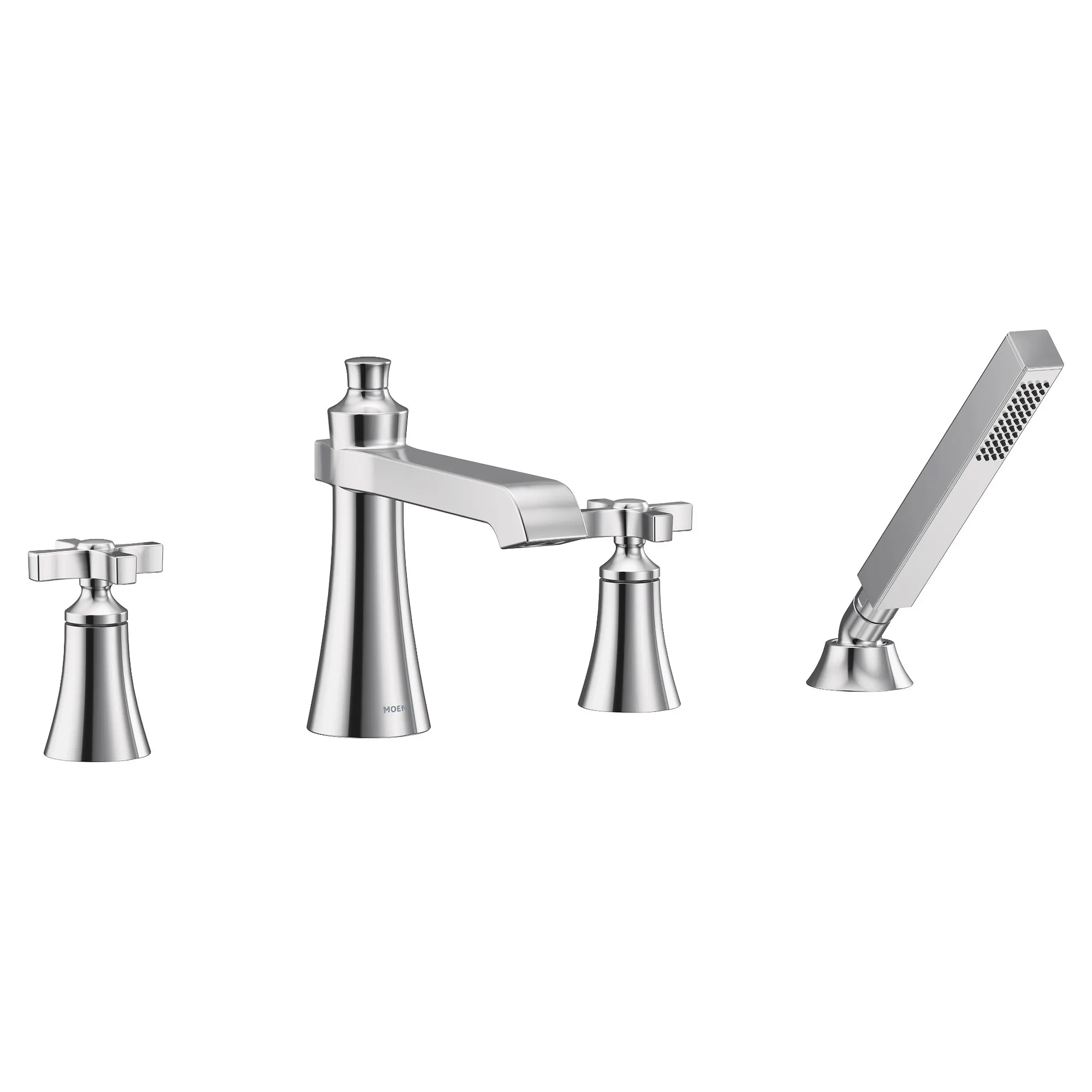 Flara Chrome two-handle high arc roman tub faucet - Image 2