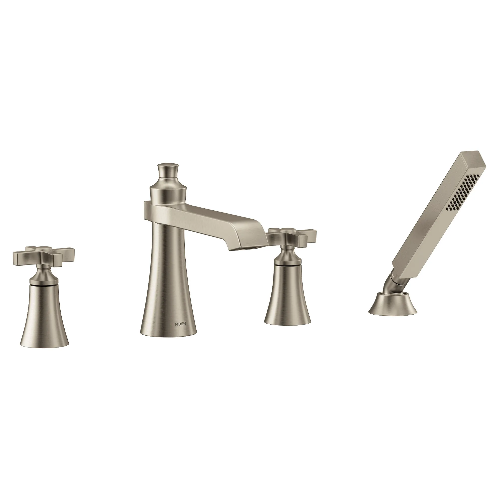 Flara Chrome two-handle high arc roman tub faucet - Image 6