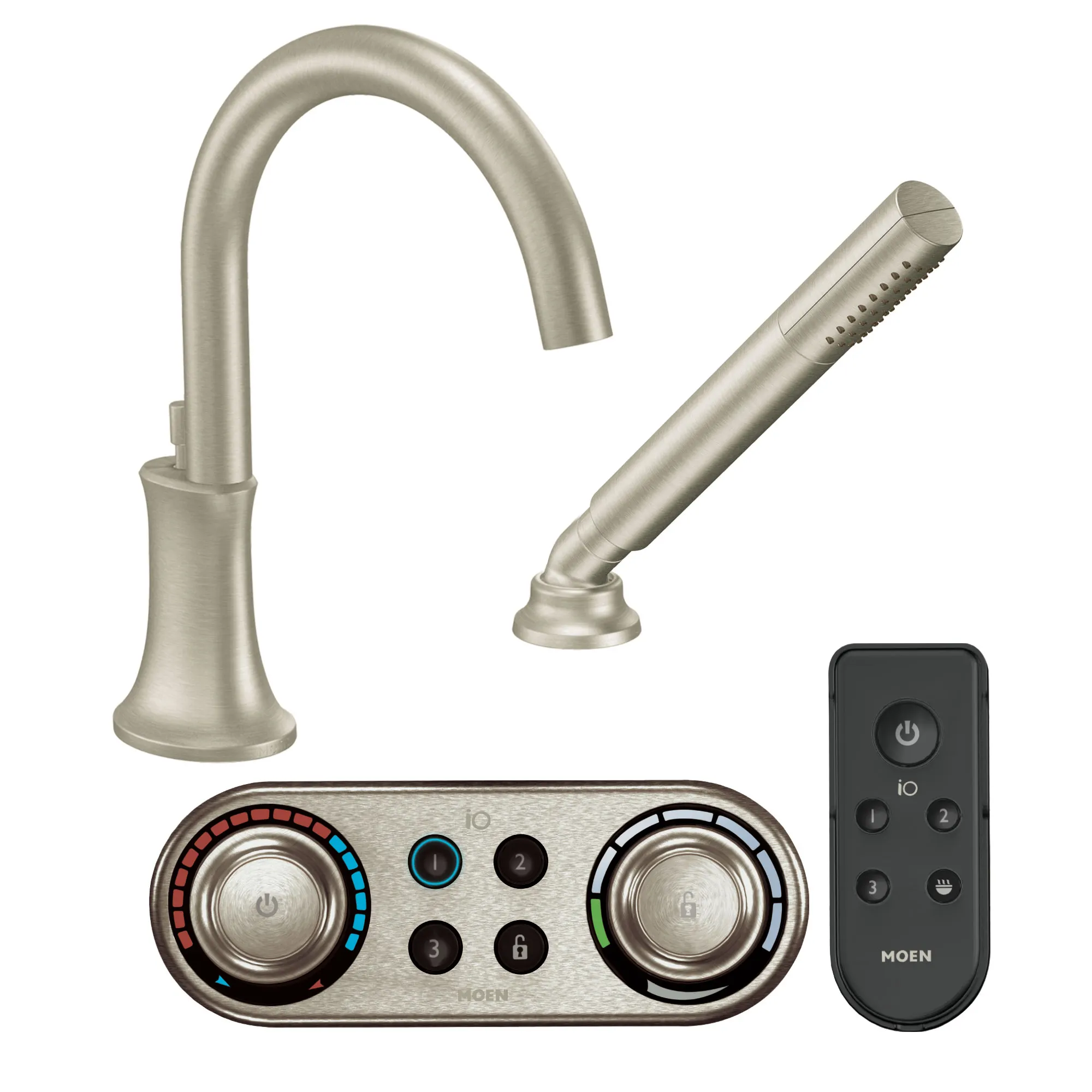 Icon Chrome high arc roman tub faucet includes hand shower - Image 5