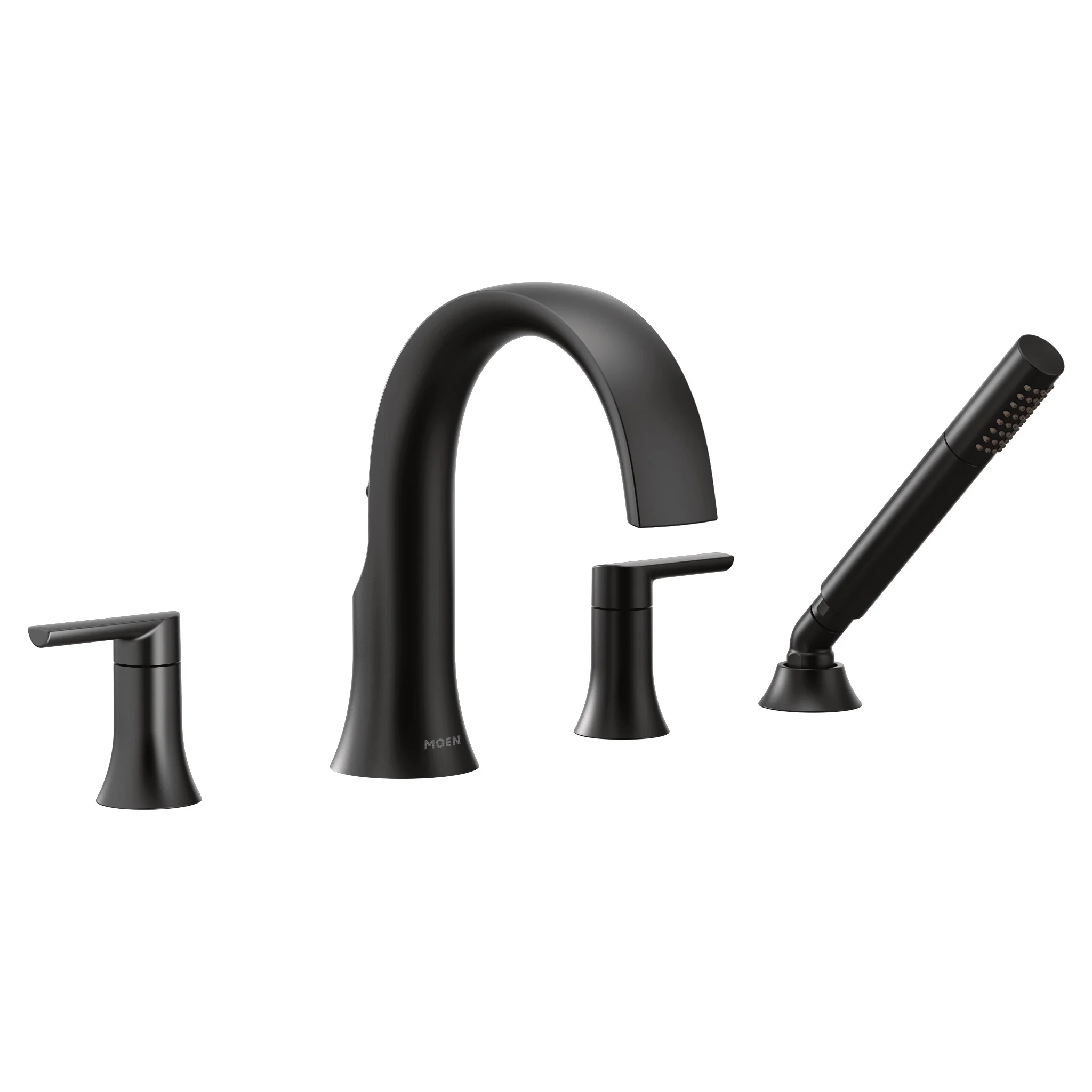 Doux Chrome Two-Handle Diverter Roman Tub Faucet - Image 3