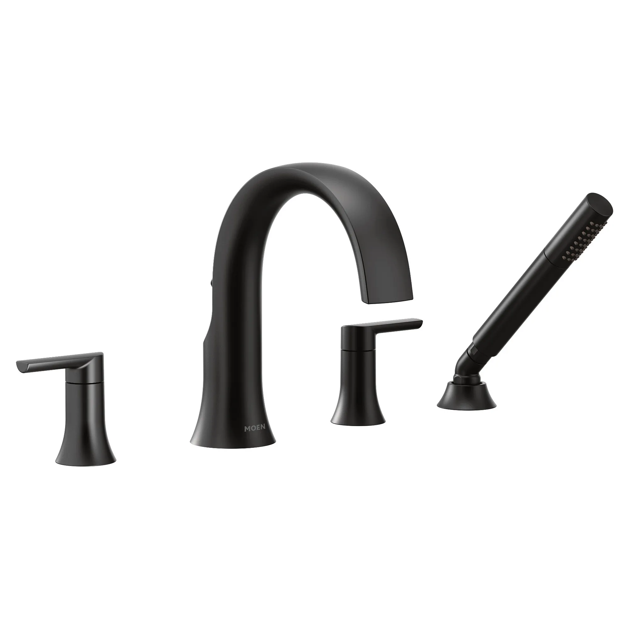 Doux Chrome Two-Handle Diverter Roman Tub Faucet - Image 4