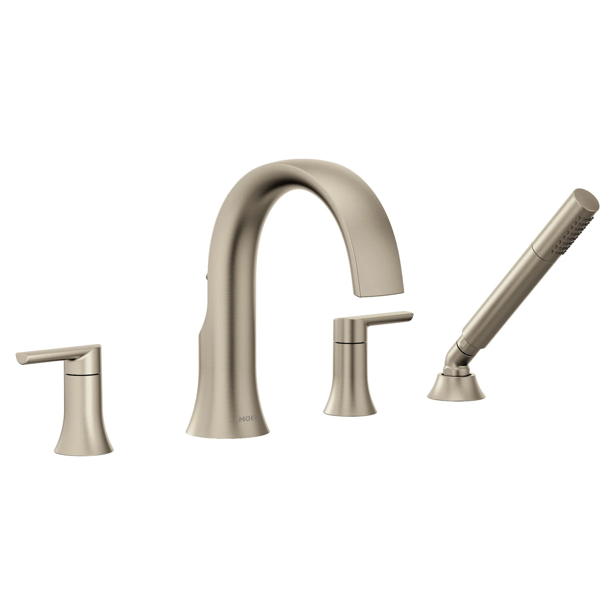 Doux Chrome Two-Handle Diverter Roman Tub Faucet - Image 6