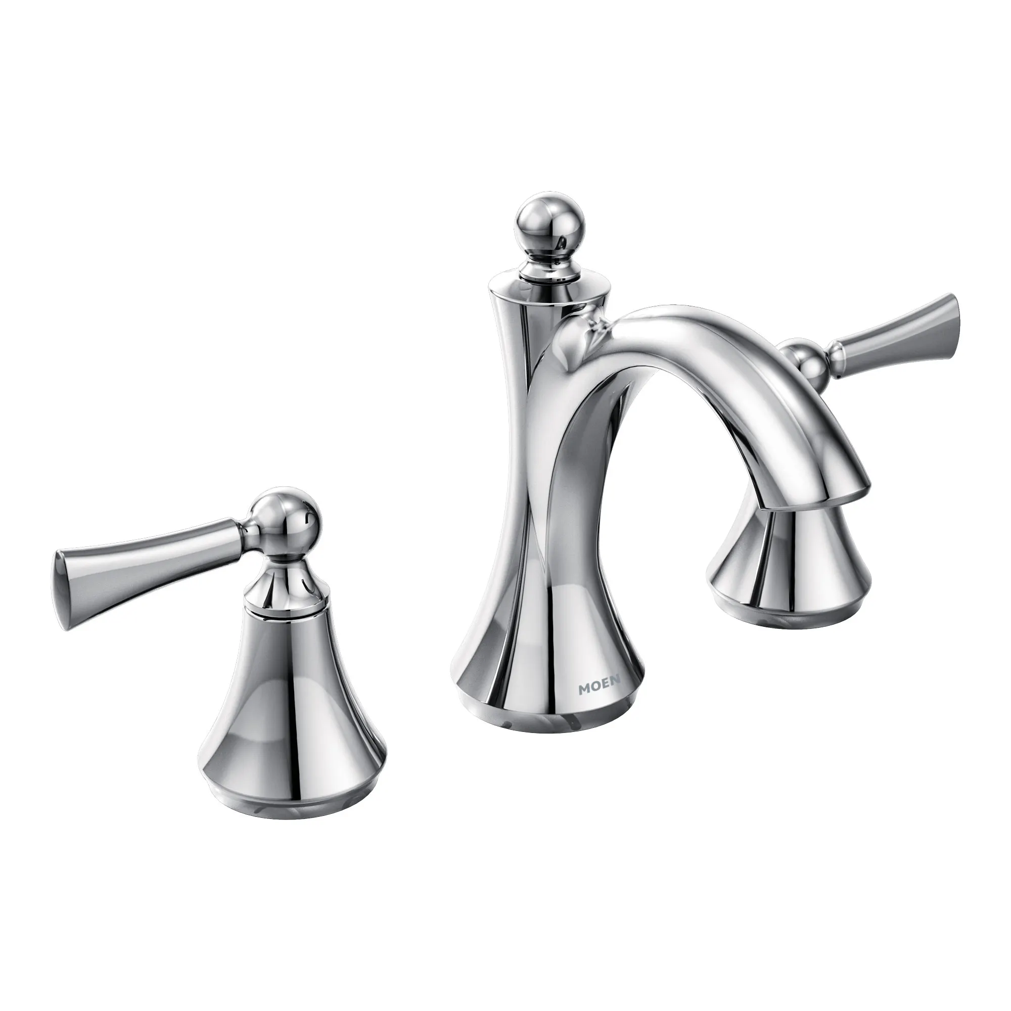 Wynford Chrome two-handle high arc bathroom faucet - Image 2