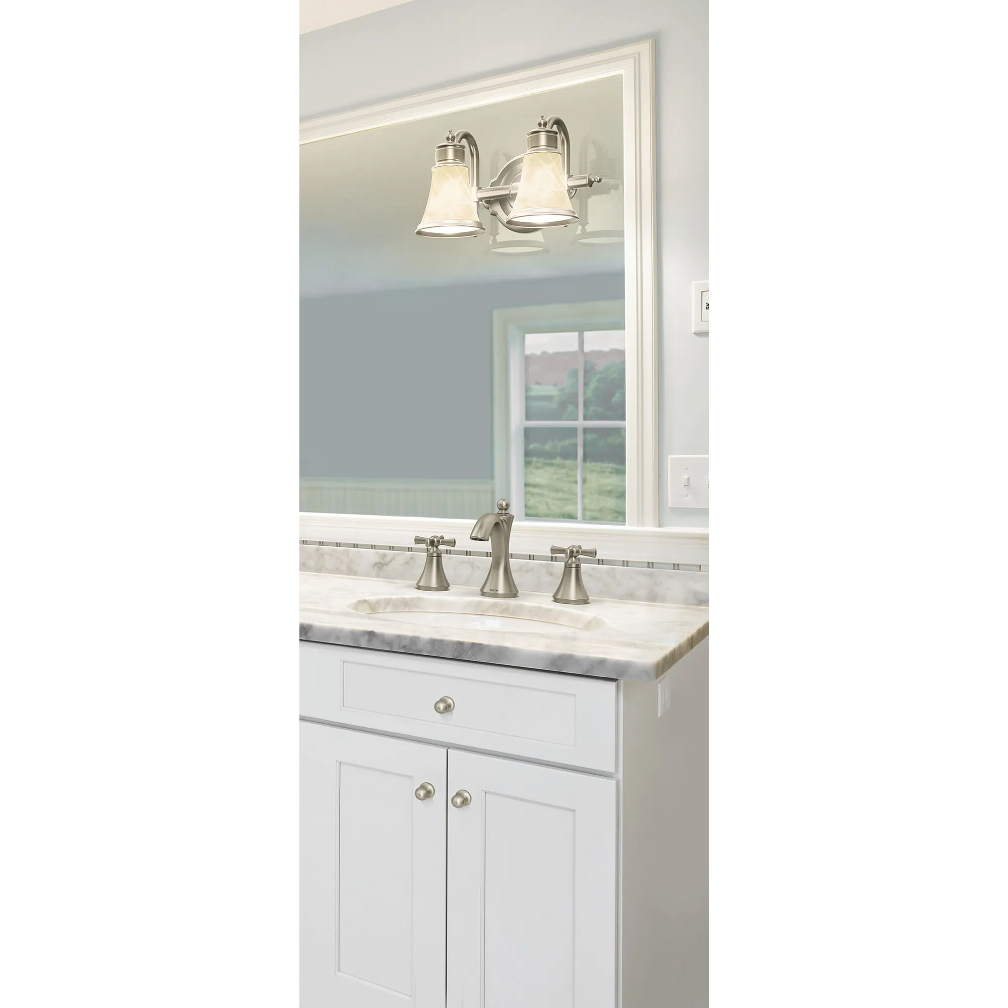 Wynford Chrome two-handle high arc bathroom faucet - Image 11