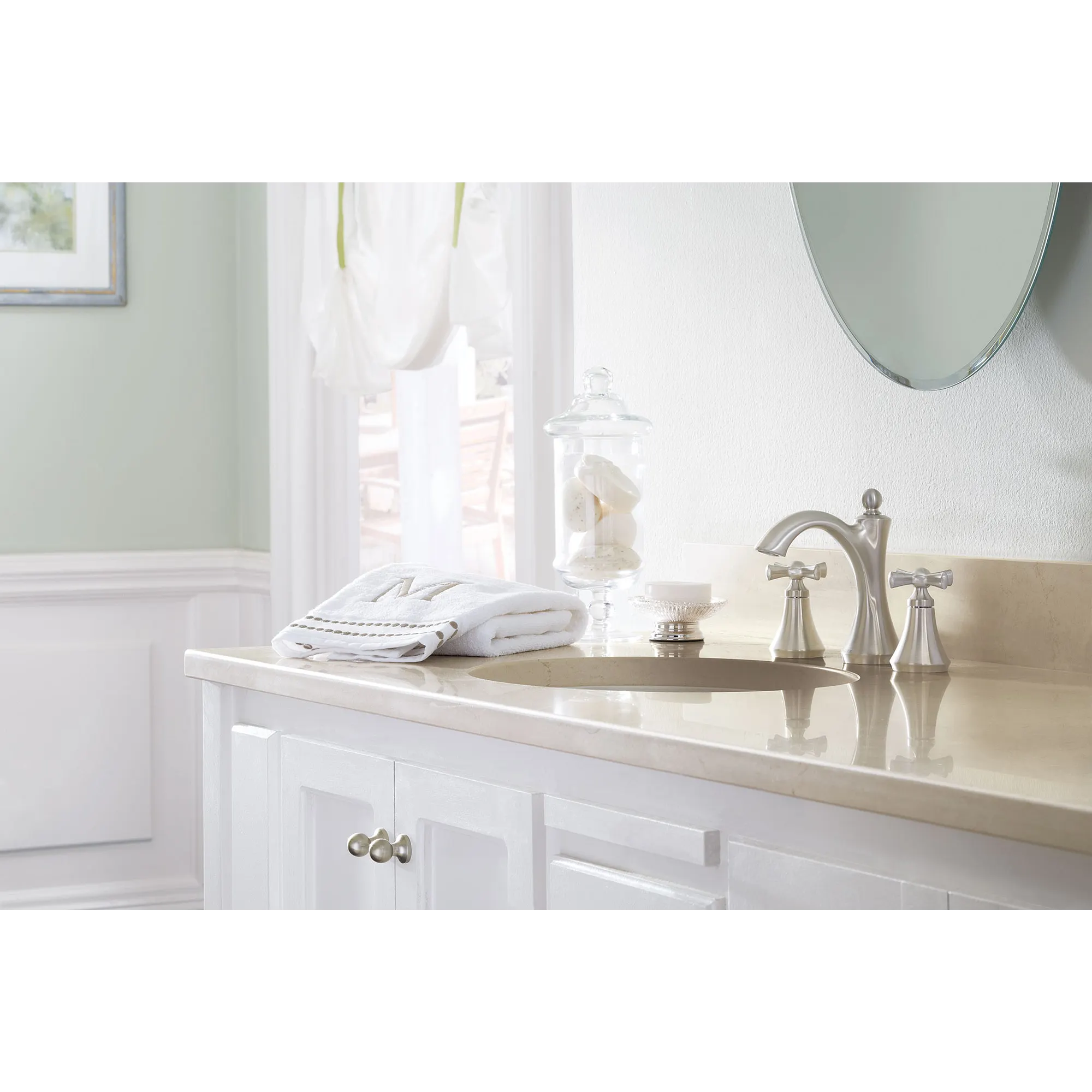 Wynford Chrome two-handle high arc bathroom faucet - Image 13