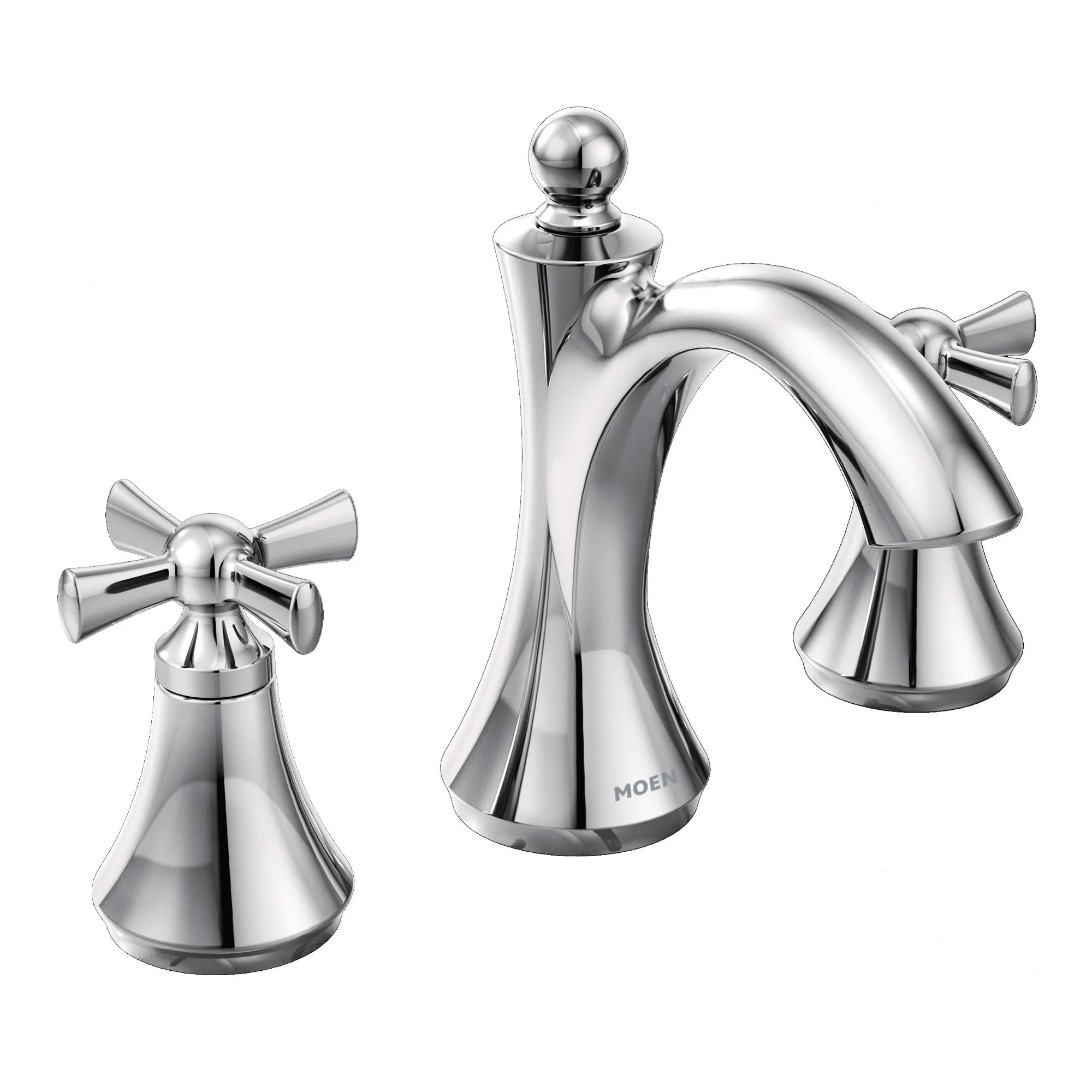 Wynford Chrome two-handle high arc bathroom faucet - Image 2