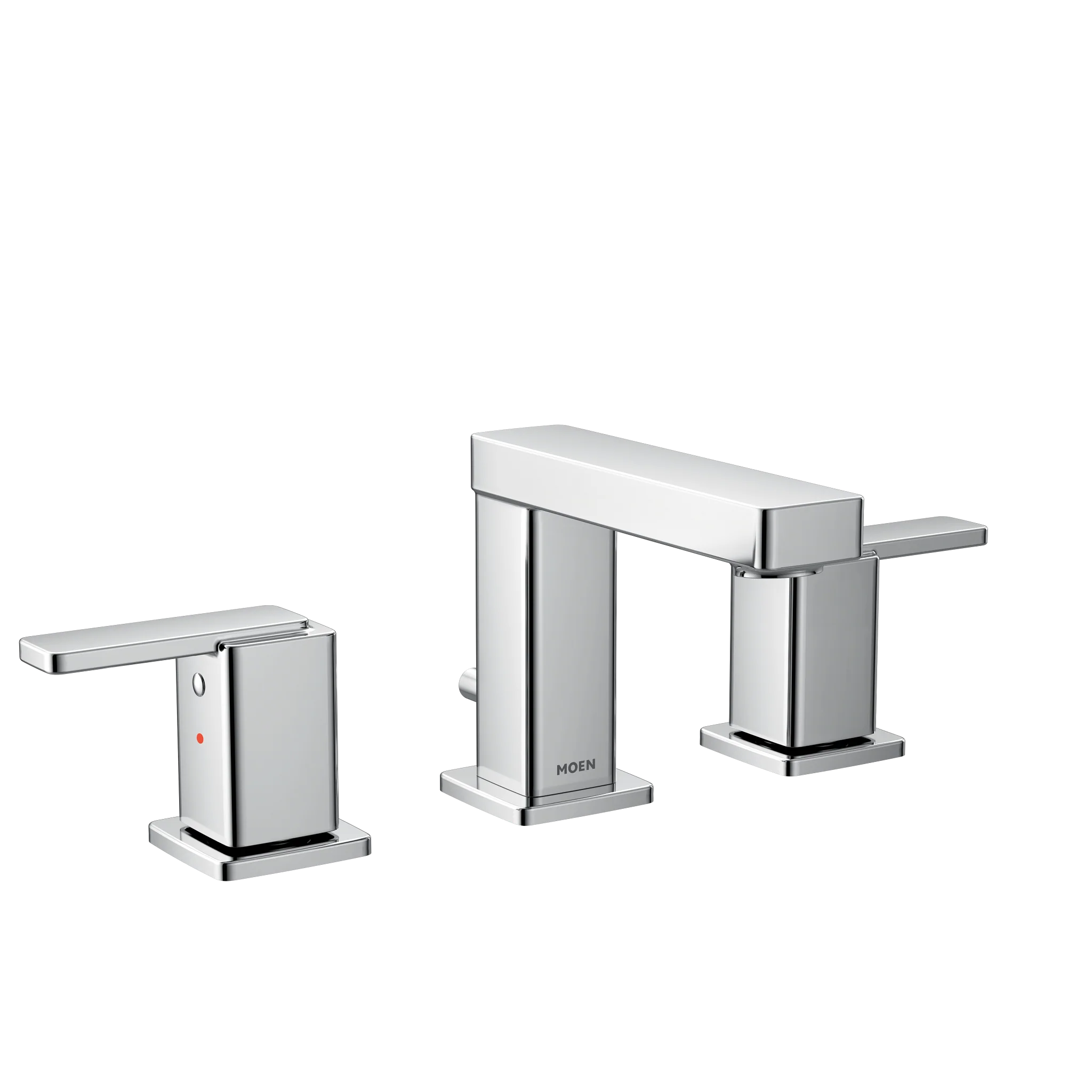 Iver Chrome two-handle high arc bathroom faucet