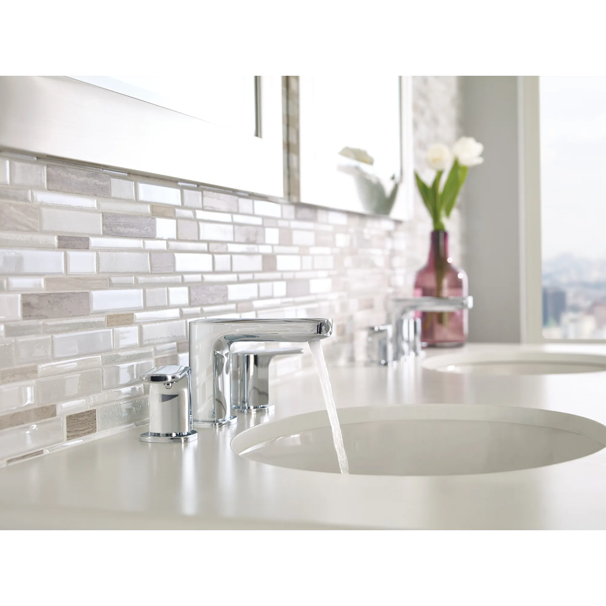 Rizon Chrome two-handle high arc bathroom faucet - Image 5