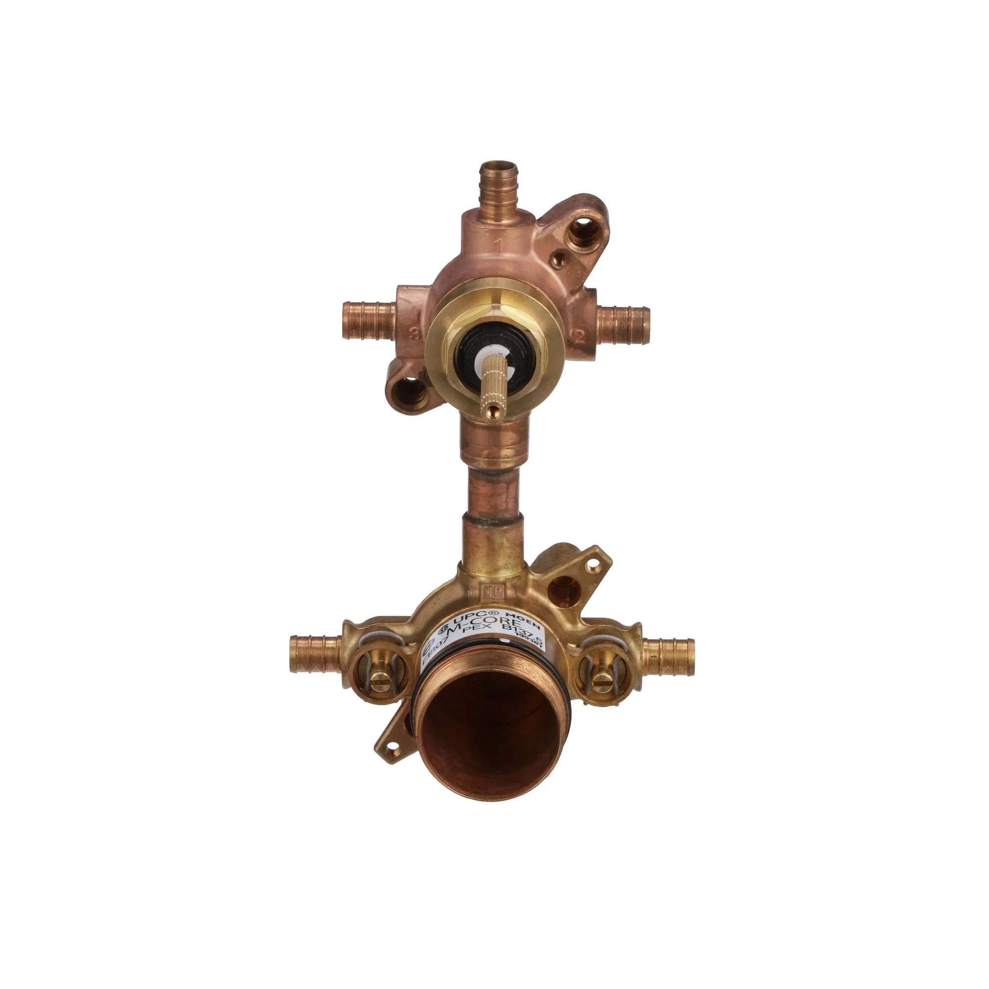 M-CORE Transfer 1/2" Crimp Ring Pex Connection Includes Pressure Balancing Stops Volume Control - Image 2
