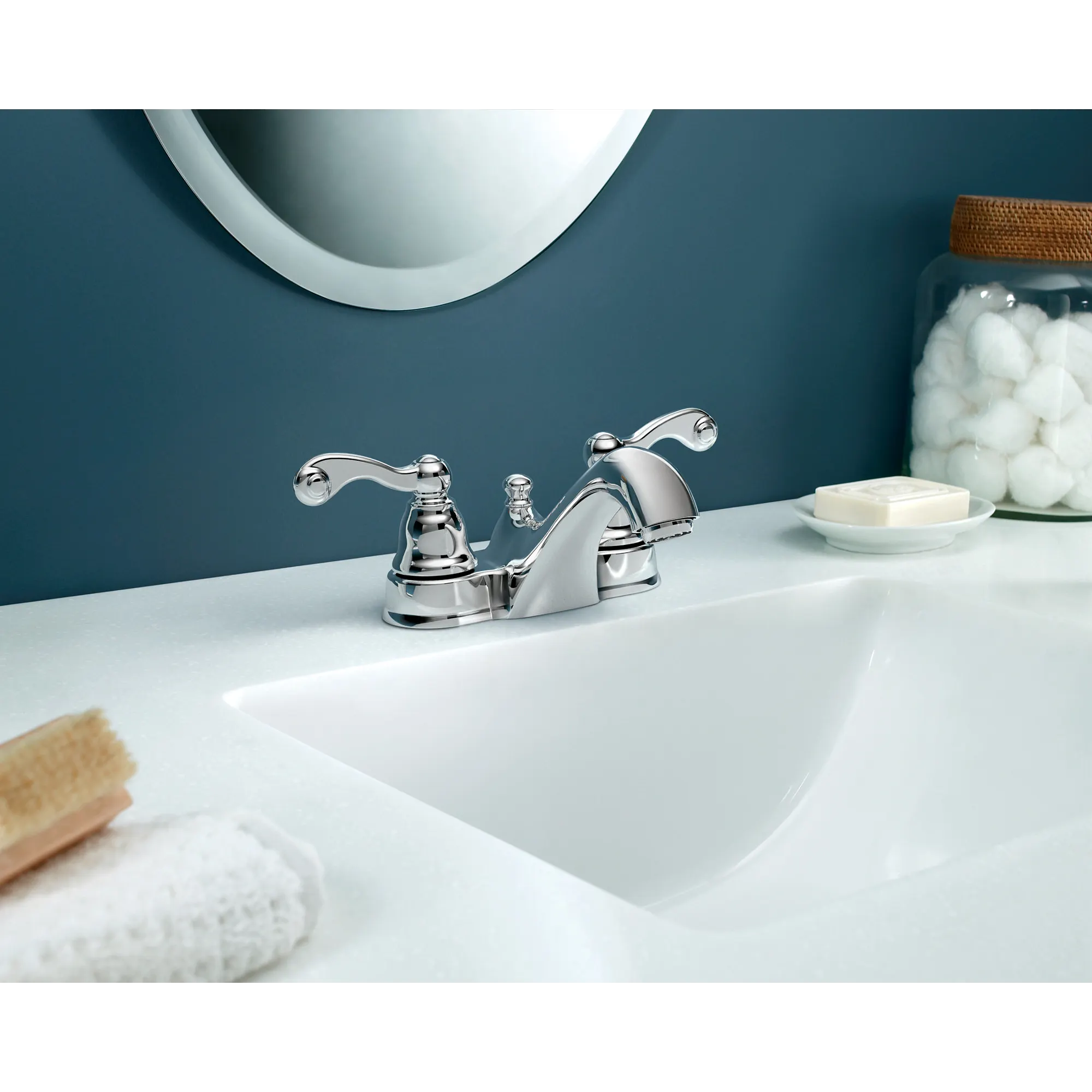 Traditional Two-handle Centerset Bathroom Sink Faucet - Image 2