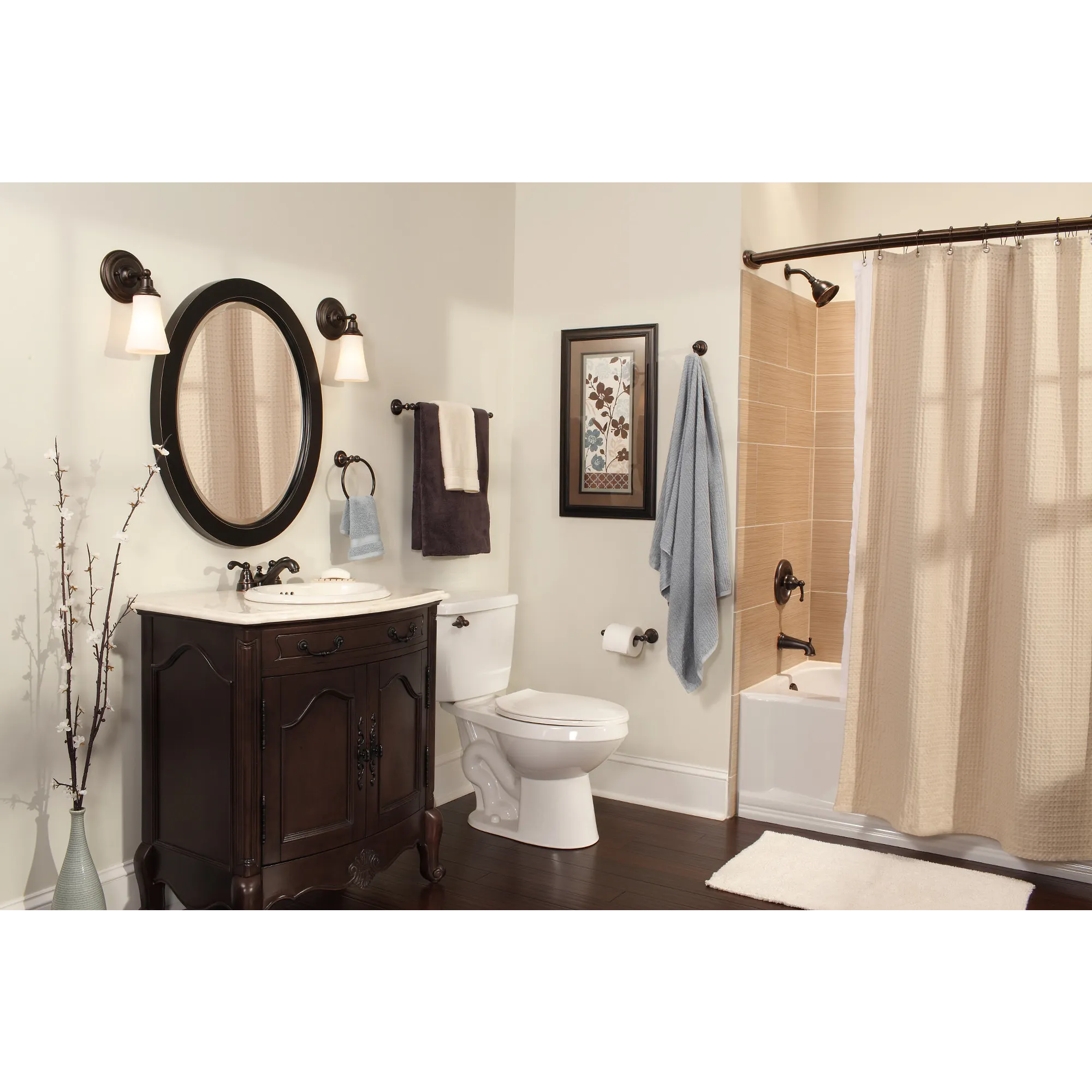 Traditional Two-handle Centerset Bathroom Sink Faucet - Image 5
