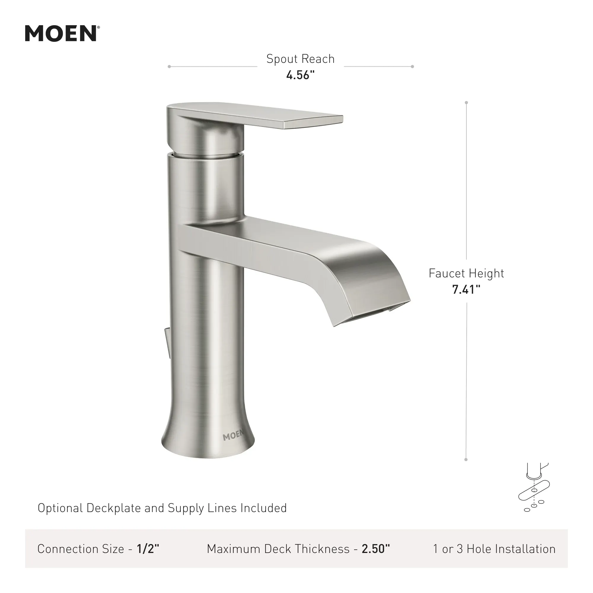 Genta Chrome one-handle bathroom faucet - Image 17