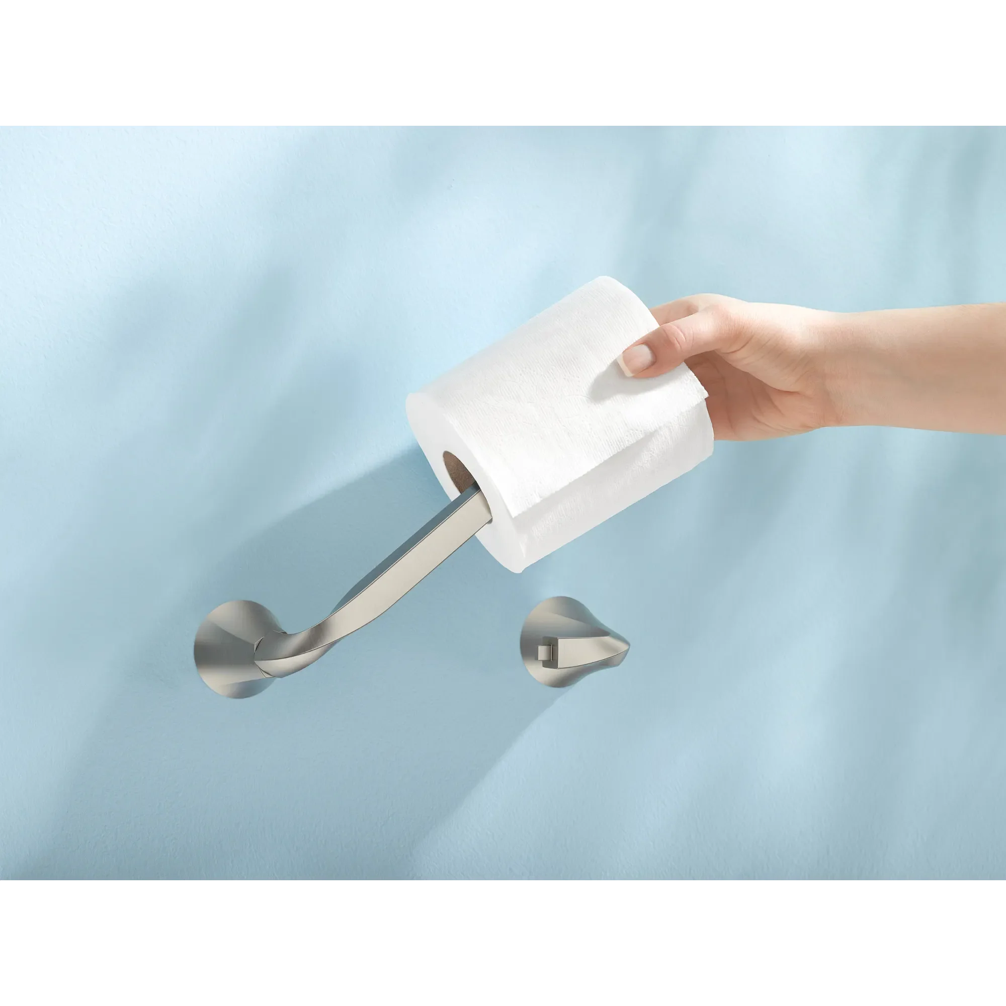 Oxby Brushed nickel Toilet Paper Holder - Image 6