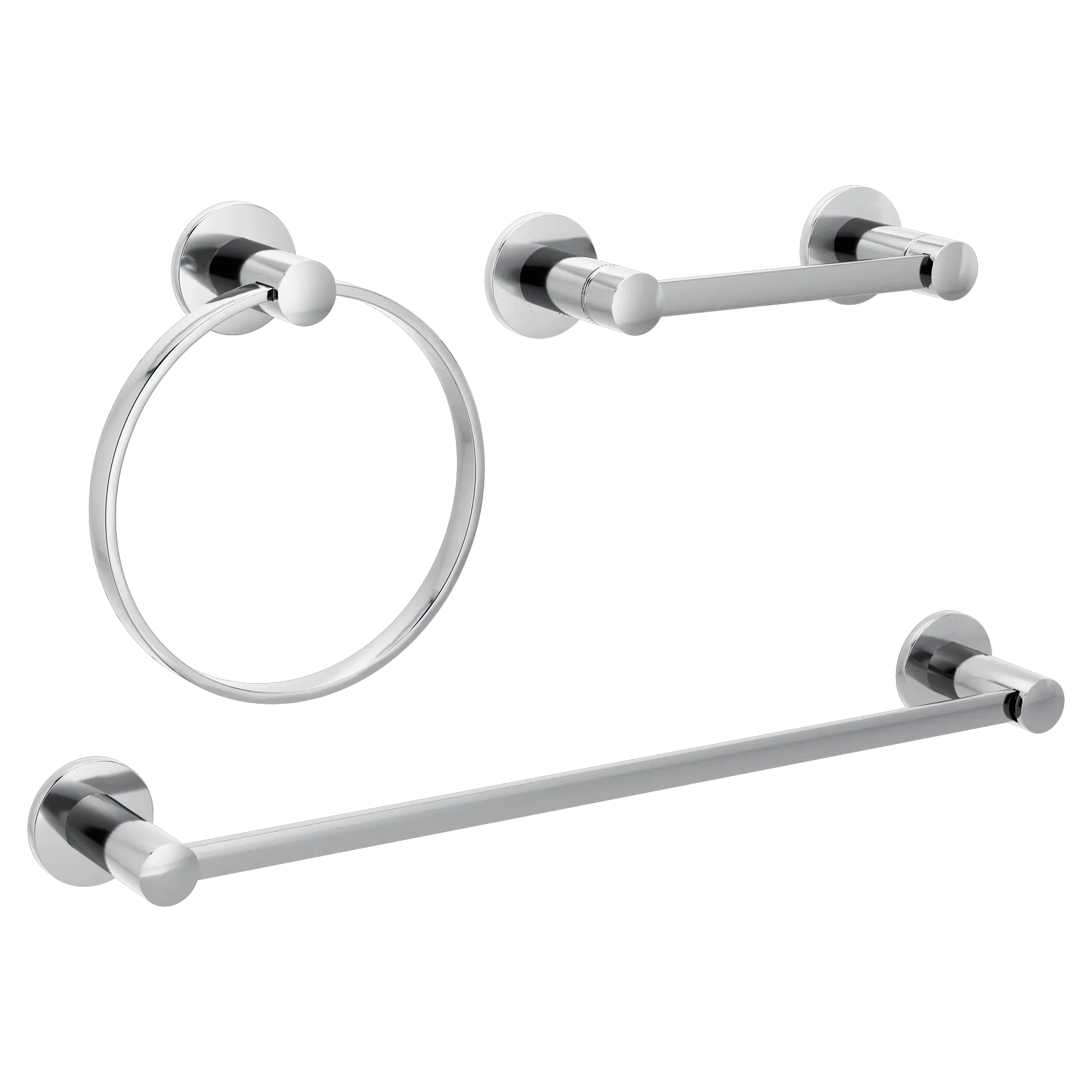Avri Chrome pivoting paper holder towel bar towel ring - Image 2