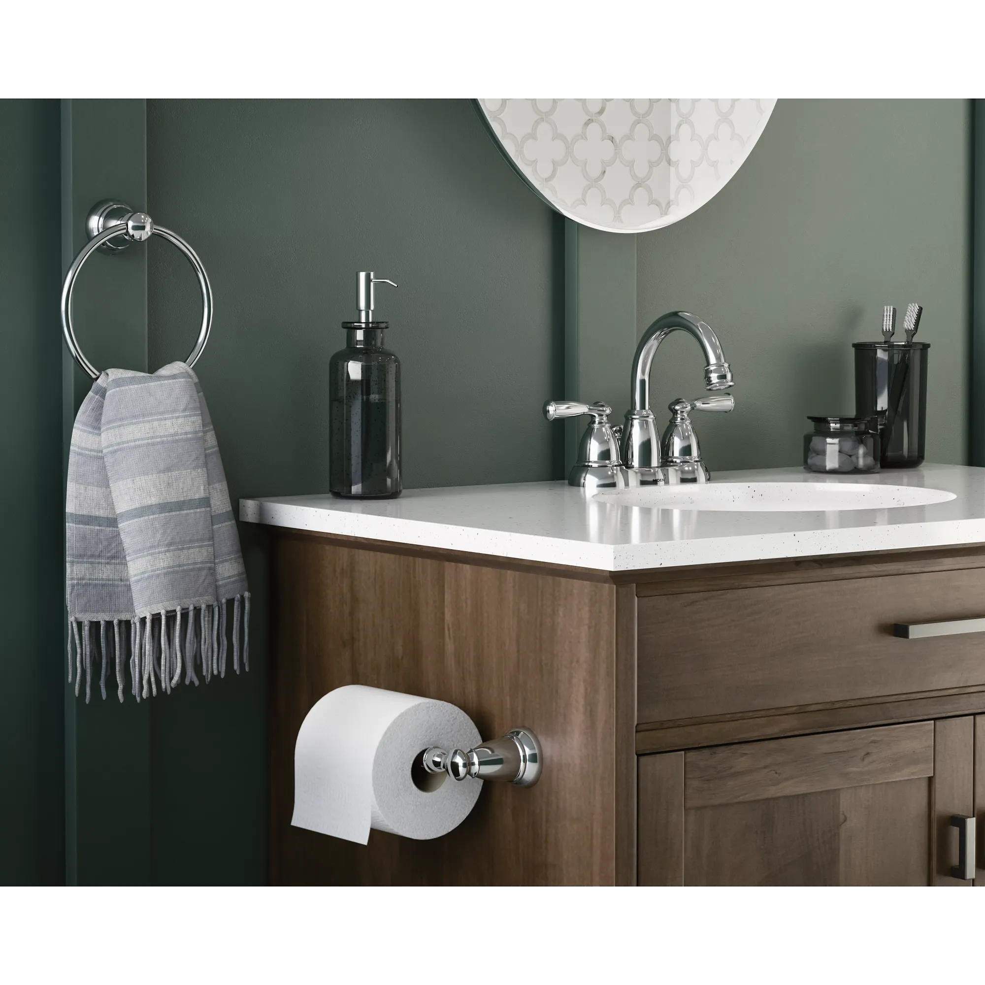 Banbury Chrome Pivoting Toilet Paper Holder - Image 3