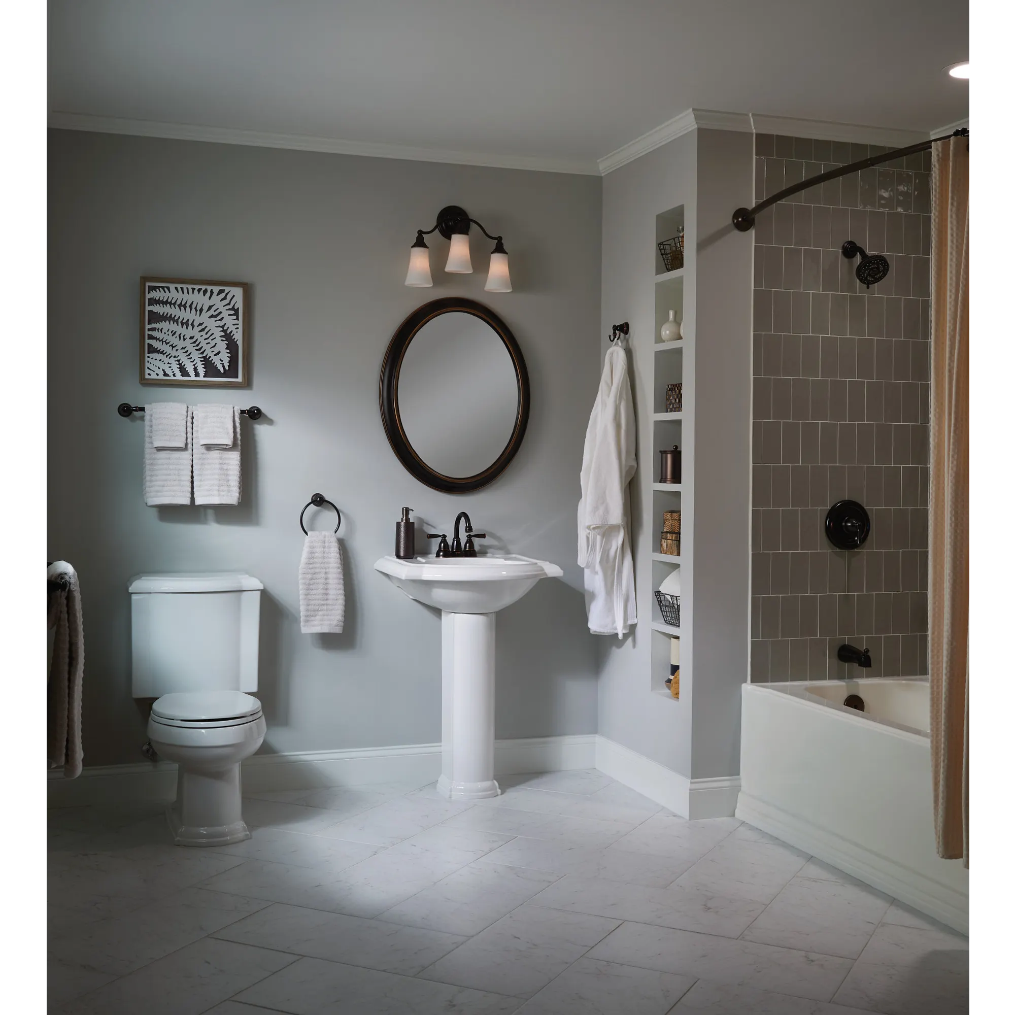 Banbury Chrome 18" Towel Bar - Image 34